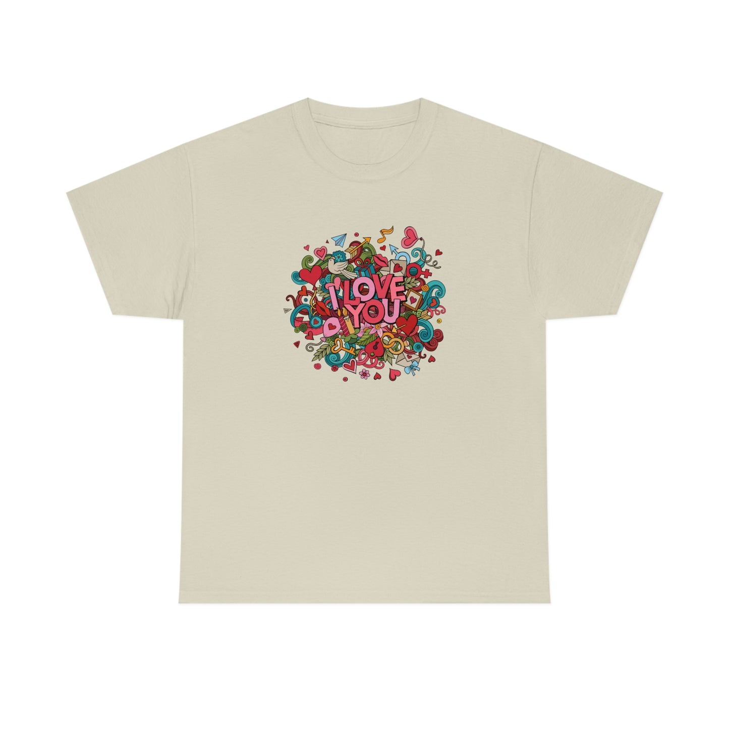 I Love You Collage -Unisex Heavy Cotton Tee