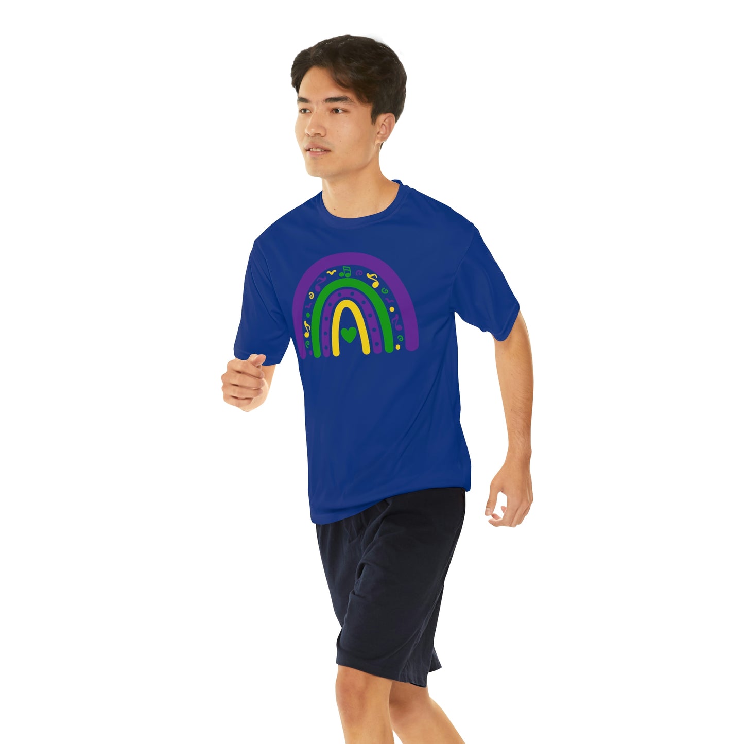 Mardi Gras Rainbow Men's Performance T-Shirt