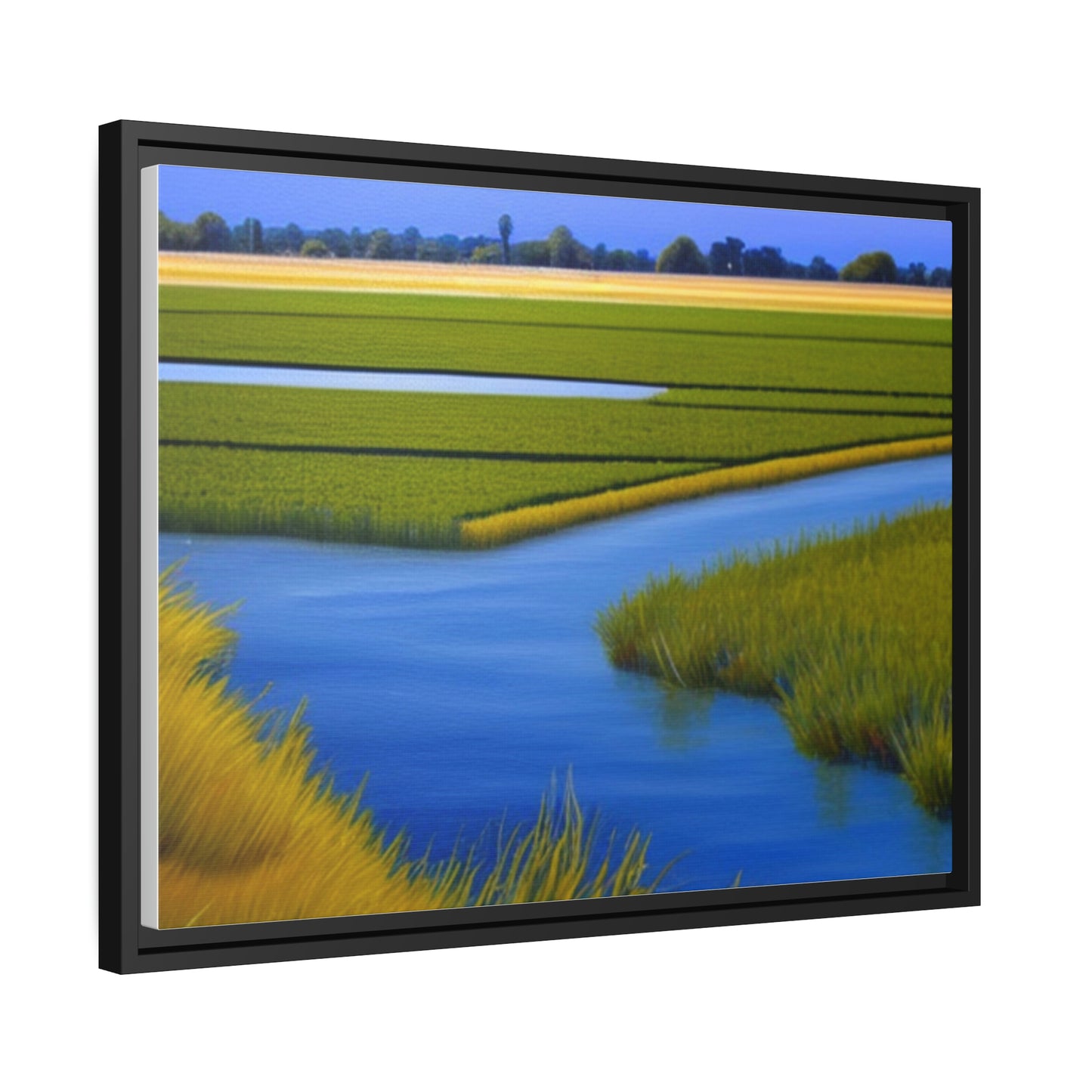 Sacramento Delta Image - Matte Canvas, Black Frame