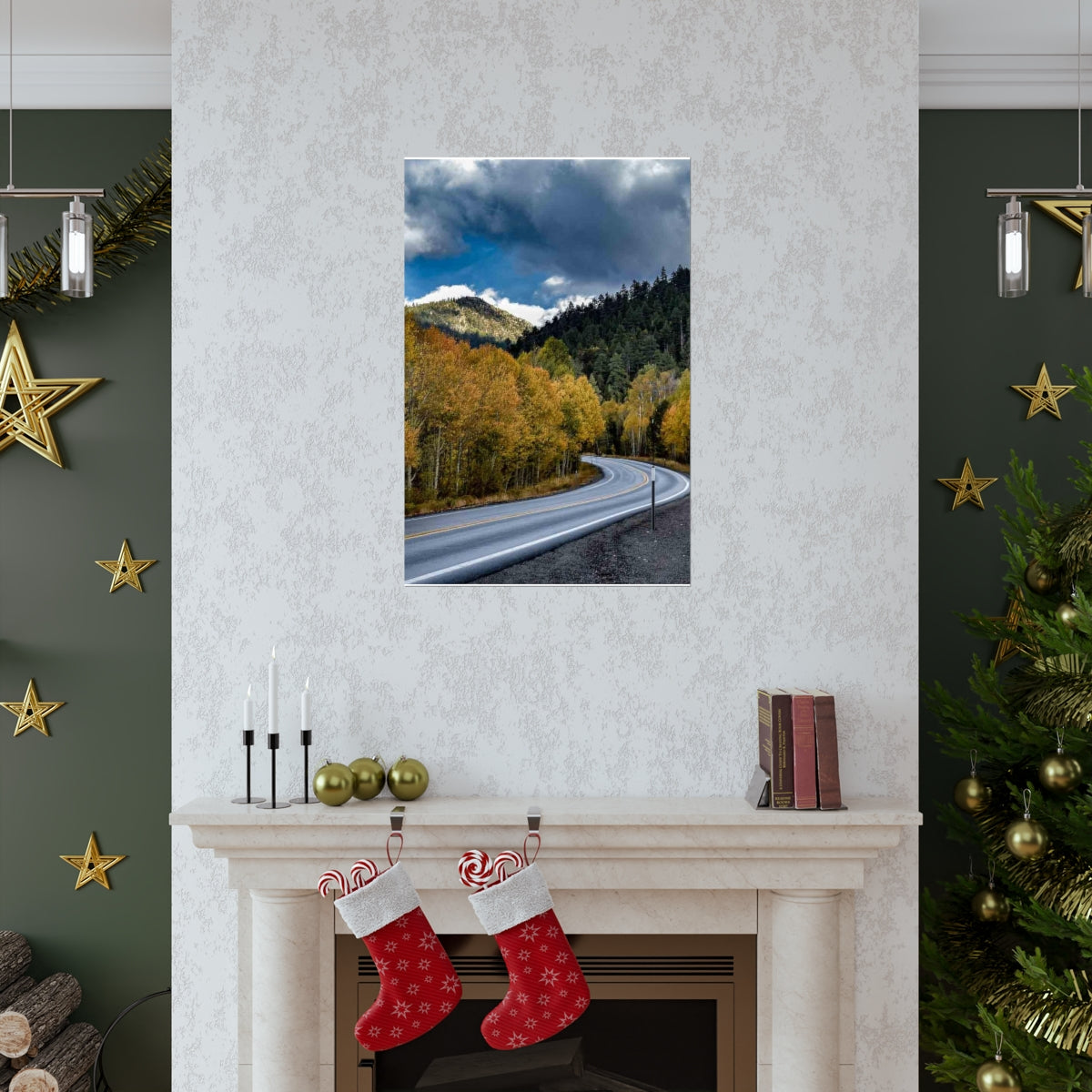 Cruising Hope Valley in Fall -Premium Matte Vertical Posters
