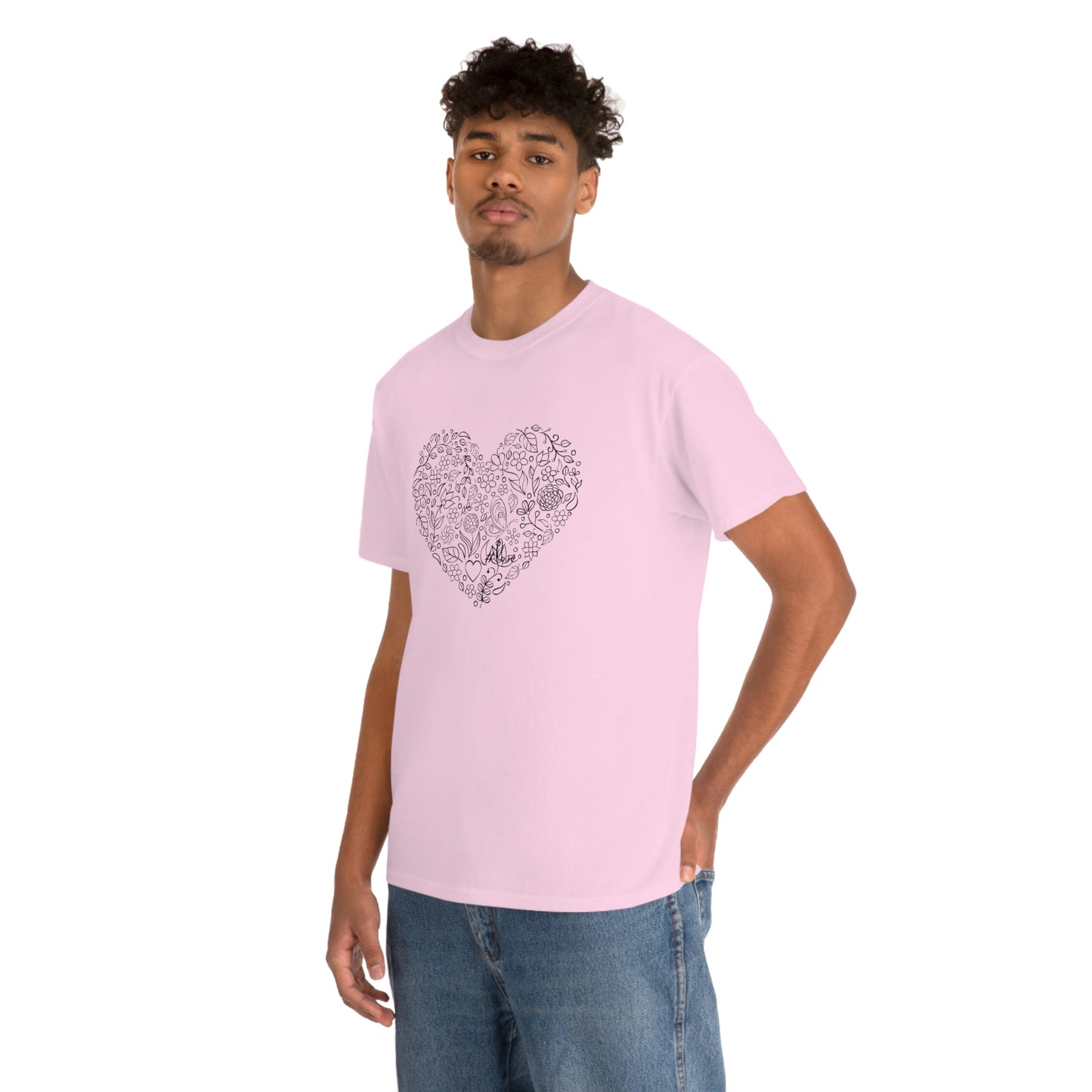 Sketched Heart- Unisex Heavy Cotton Tee