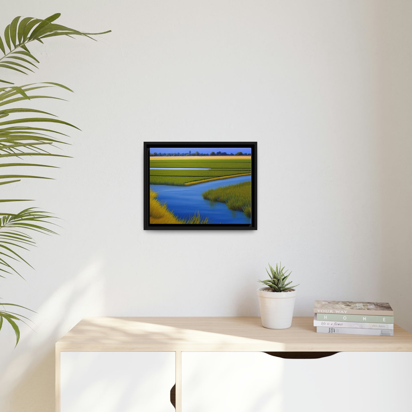 Sacramento Delta Image - Matte Canvas, Black Frame