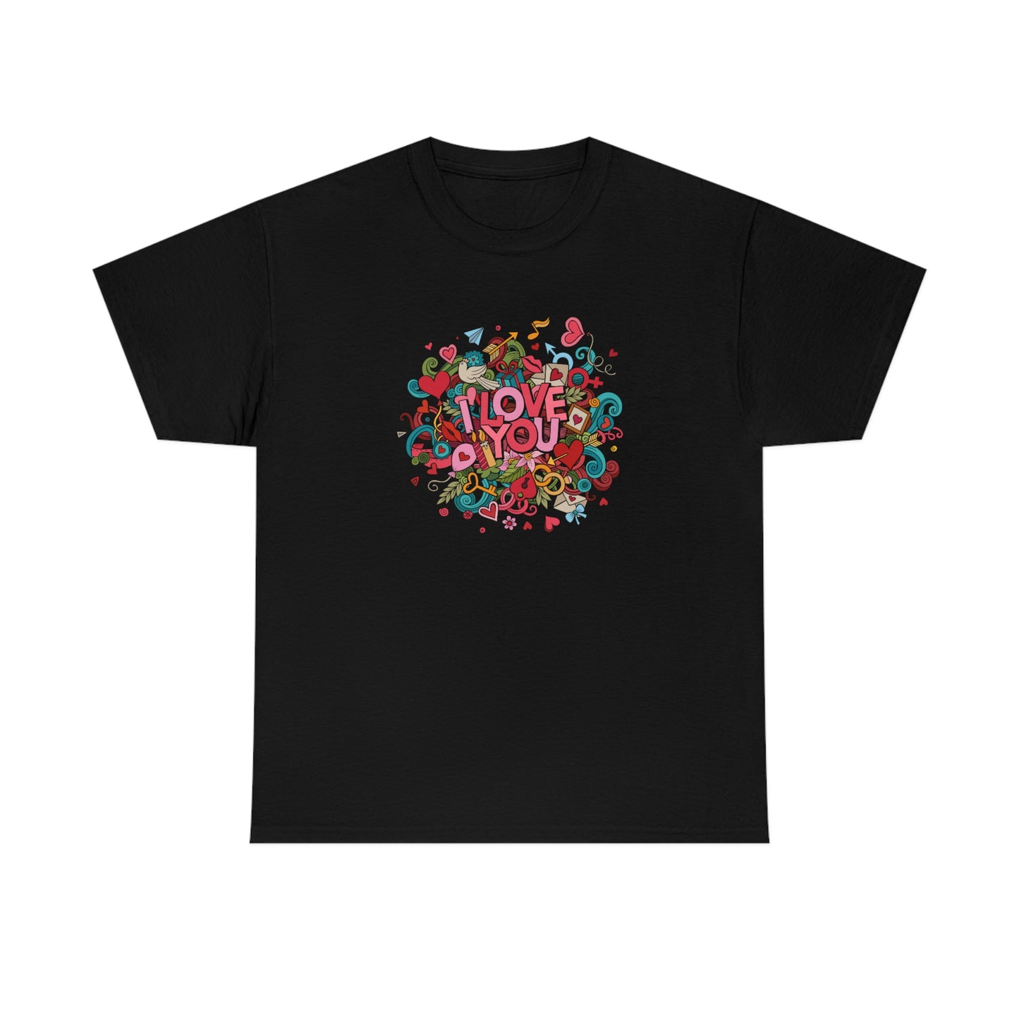 I Love You Collage -Unisex Heavy Cotton Tee