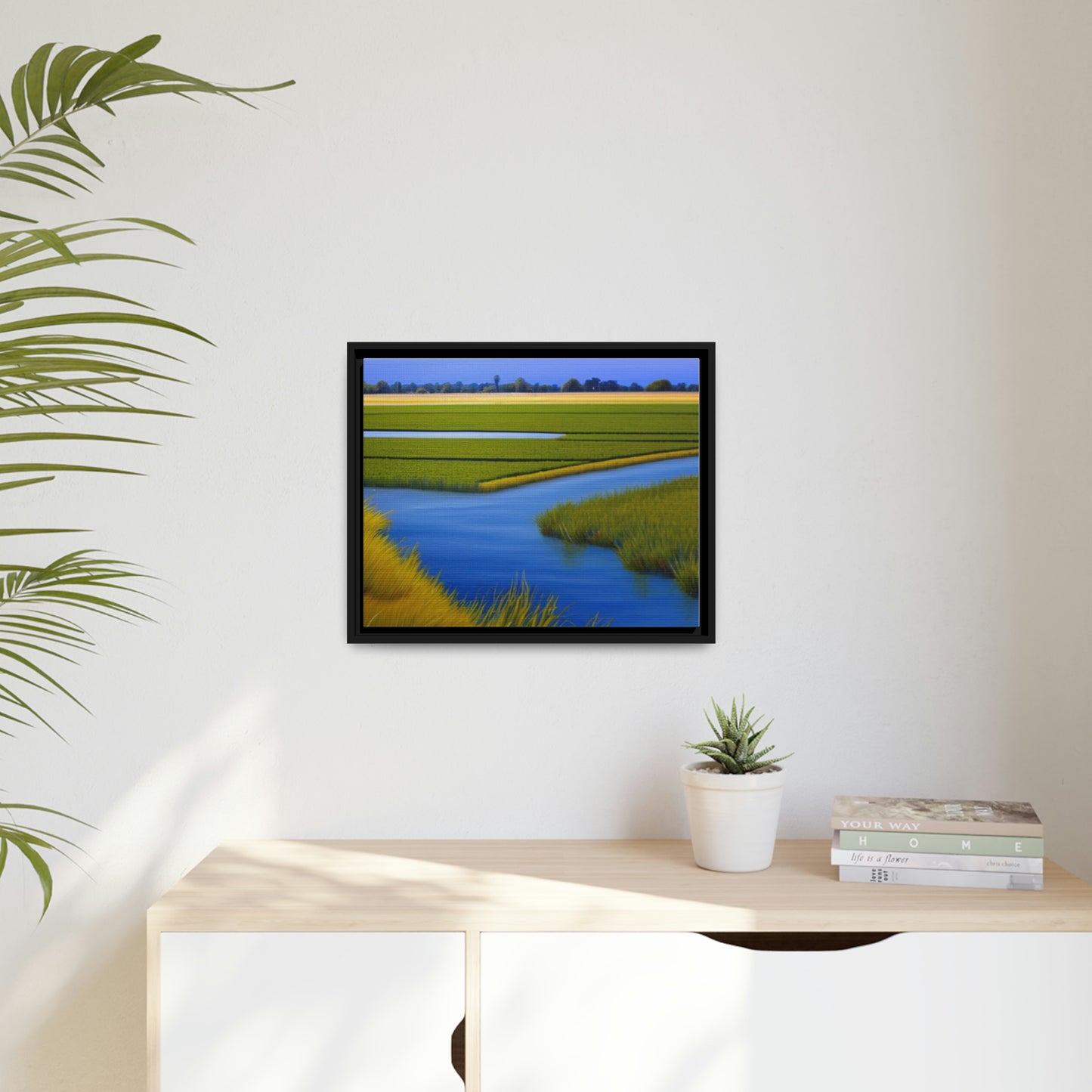 Sacramento Delta Image - Matte Canvas, Black Frame