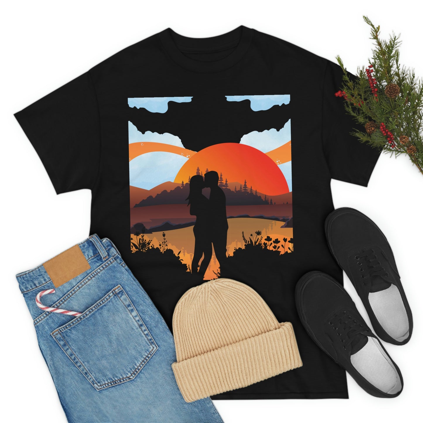 Sunset Couple- Unisex Heavy Cotton Tee