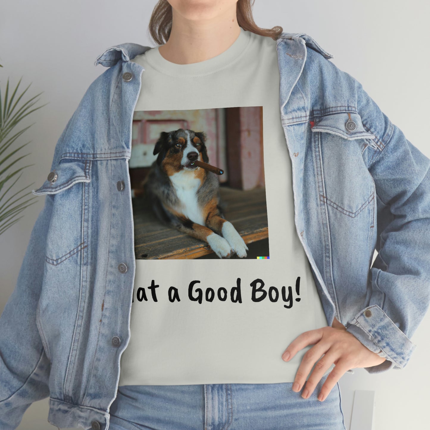 Aussie Smokin a Cigar - Unisex Heavy Cotton Tee