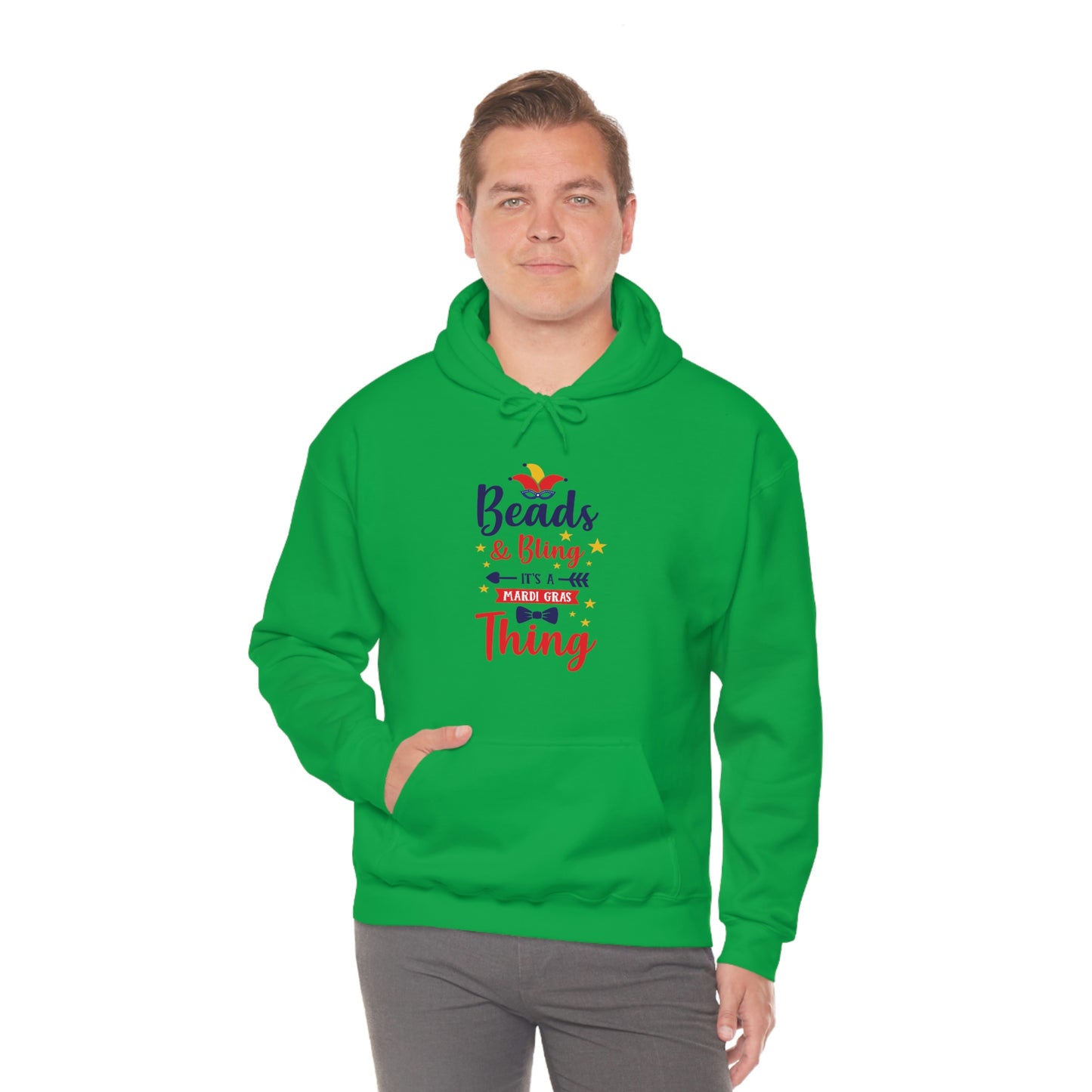 Mardi Gras Beads-Unisex Heavy Blend™ Hooded Sweatshirt