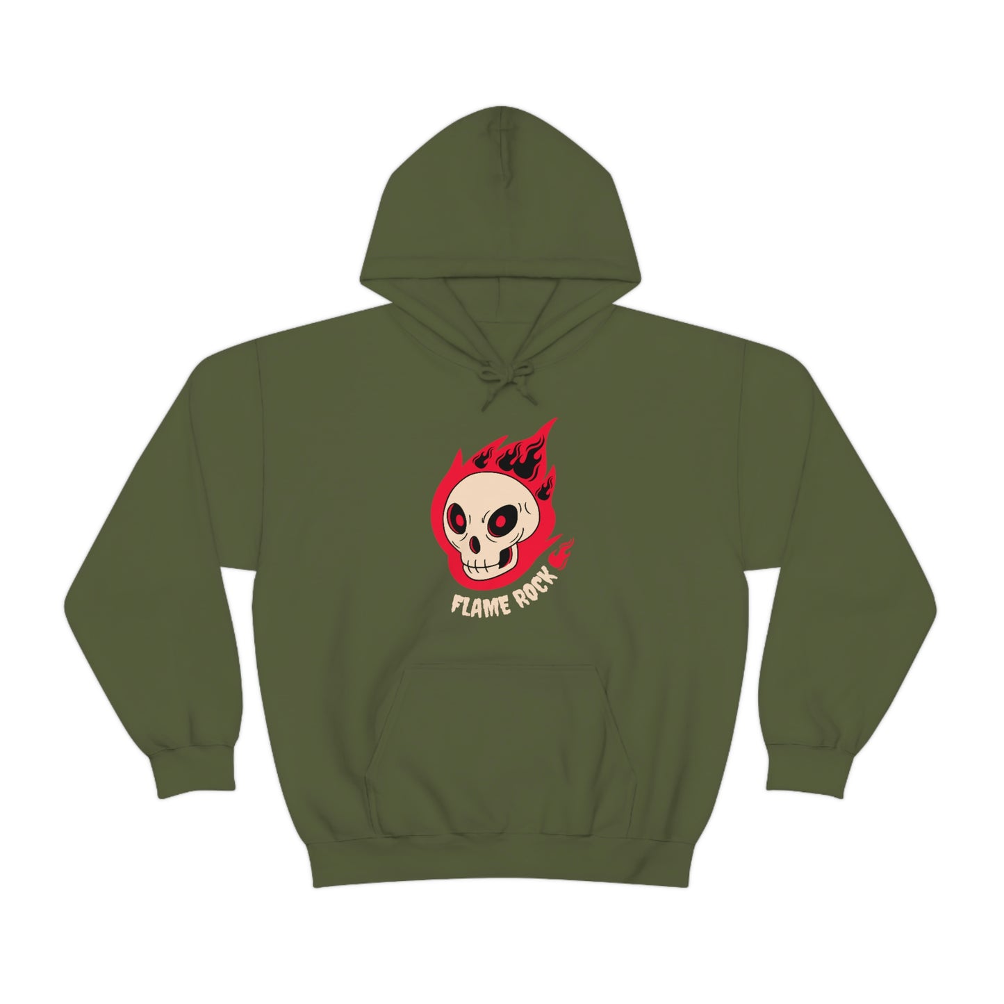 Cool Skeleton Flame Rock - Unisex Heavy Blend™ Hooded Sweatshirt