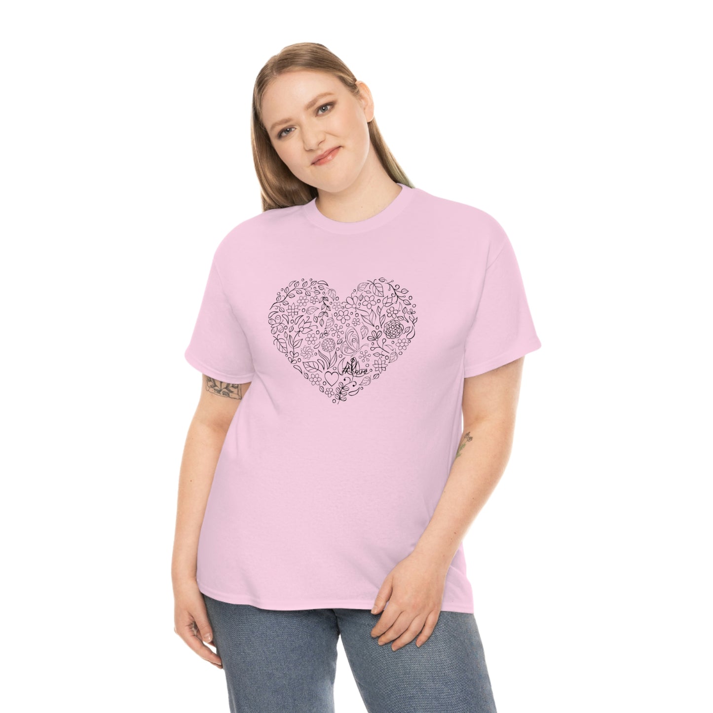 Sketched Heart- Unisex Heavy Cotton Tee