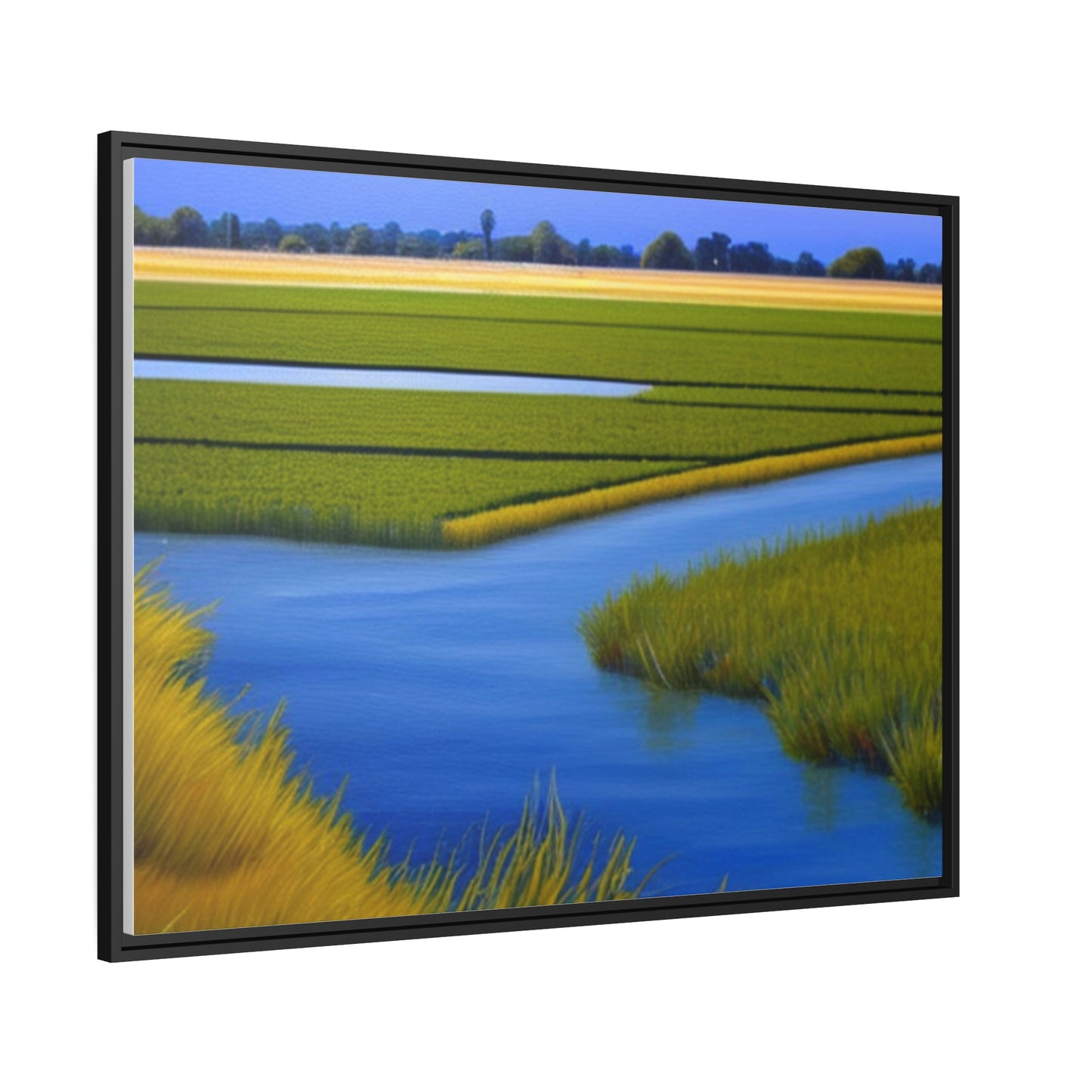 Sacramento Delta Image - Matte Canvas, Black Frame