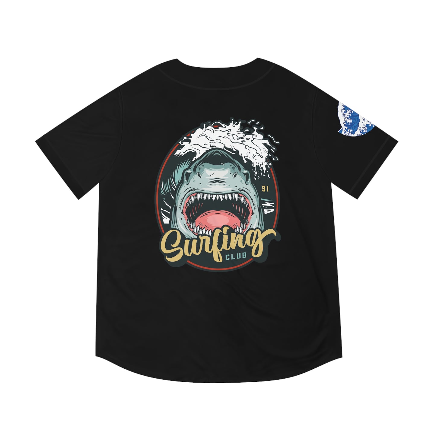 The Great White Surf -Men's Baseball Jersey (AOP)