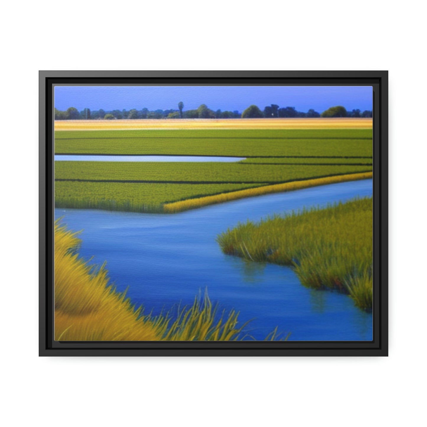 Sacramento Delta Image - Matte Canvas, Black Frame
