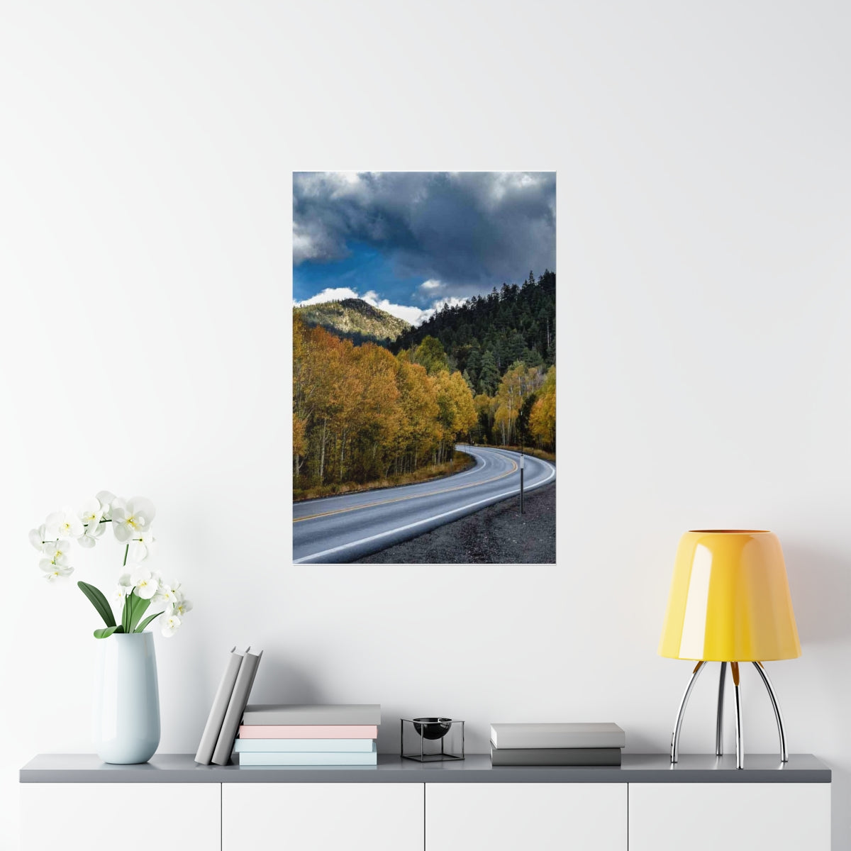 Cruising Hope Valley in Fall -Premium Matte Vertical Posters