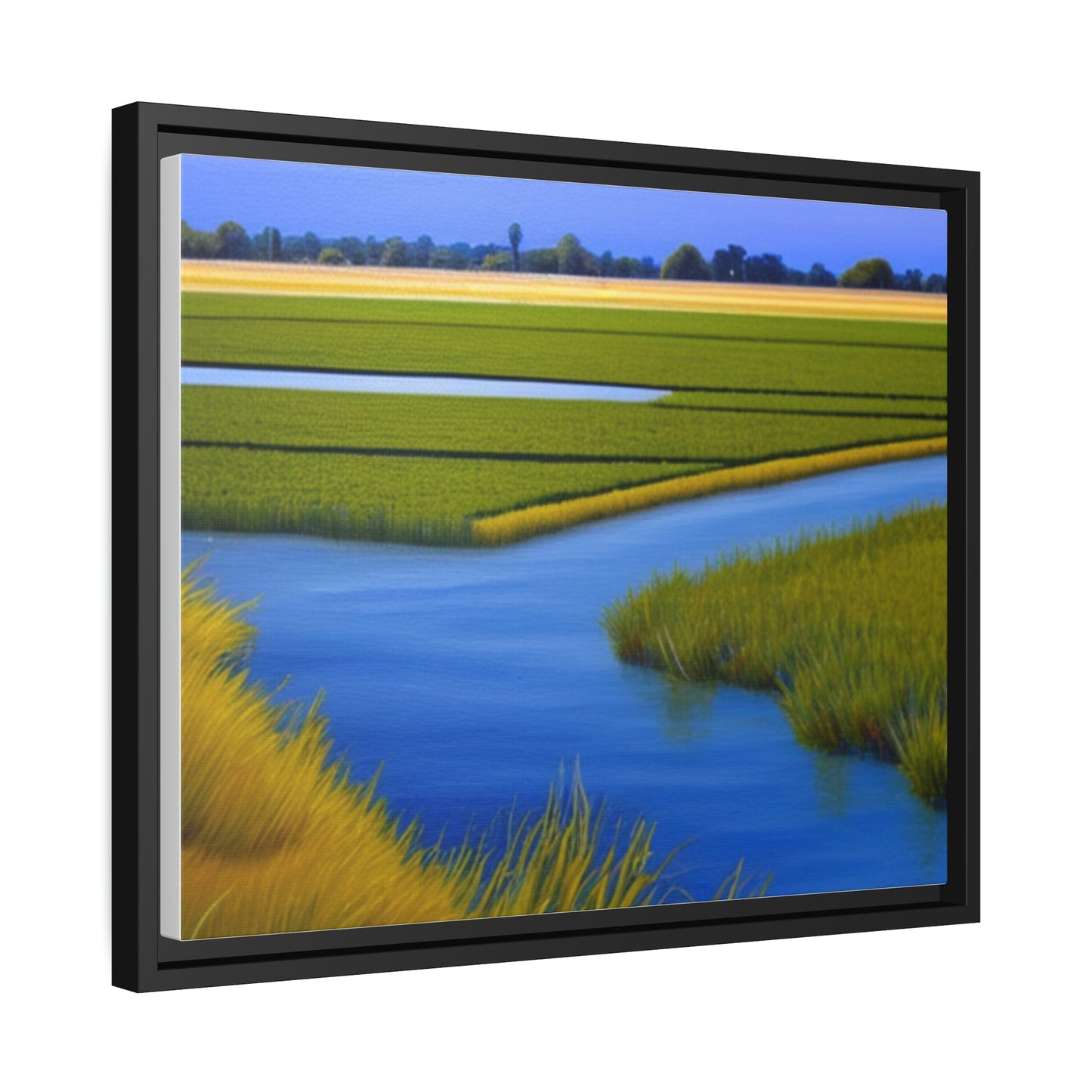 Sacramento Delta Image - Matte Canvas, Black Frame