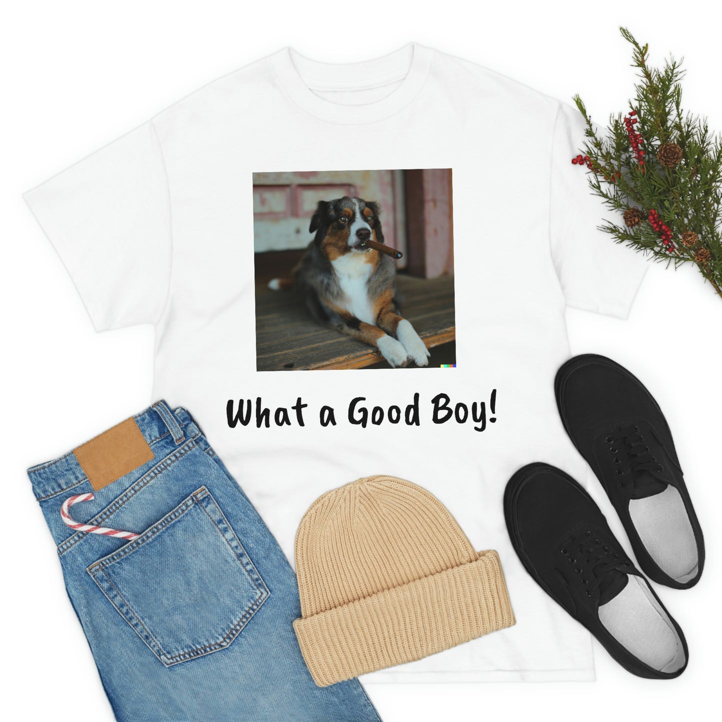 Aussie Smokin a Cigar - Unisex Heavy Cotton Tee