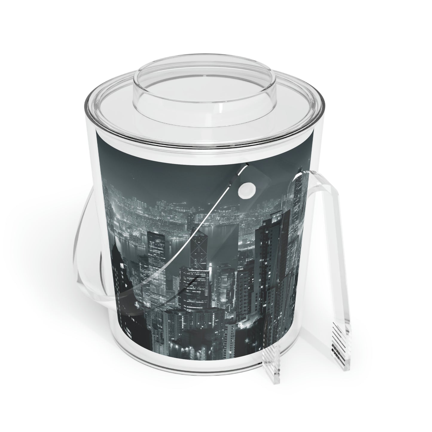 City Lights Ice Bucket with Tongs