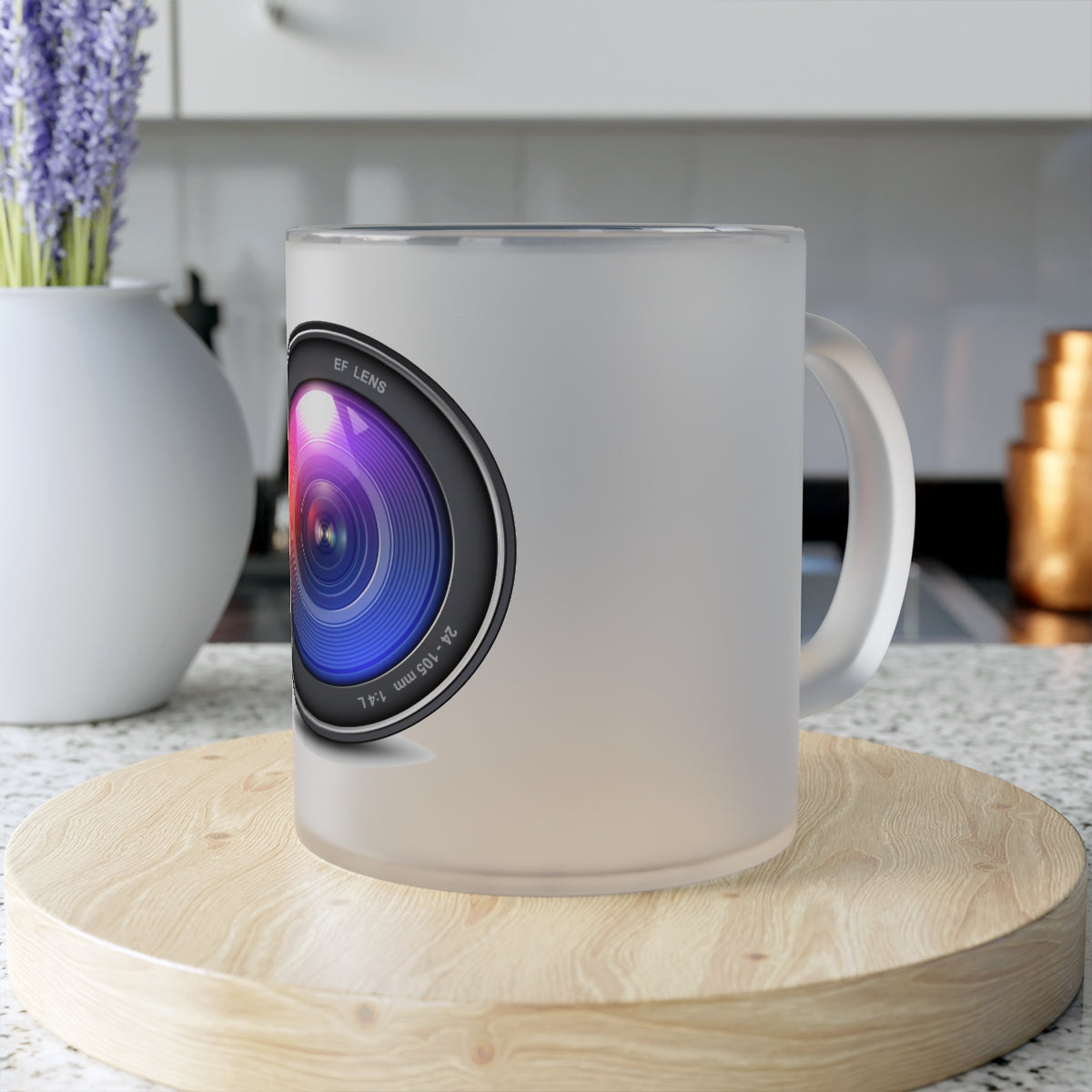 Lens- Frosted Glass Mug
