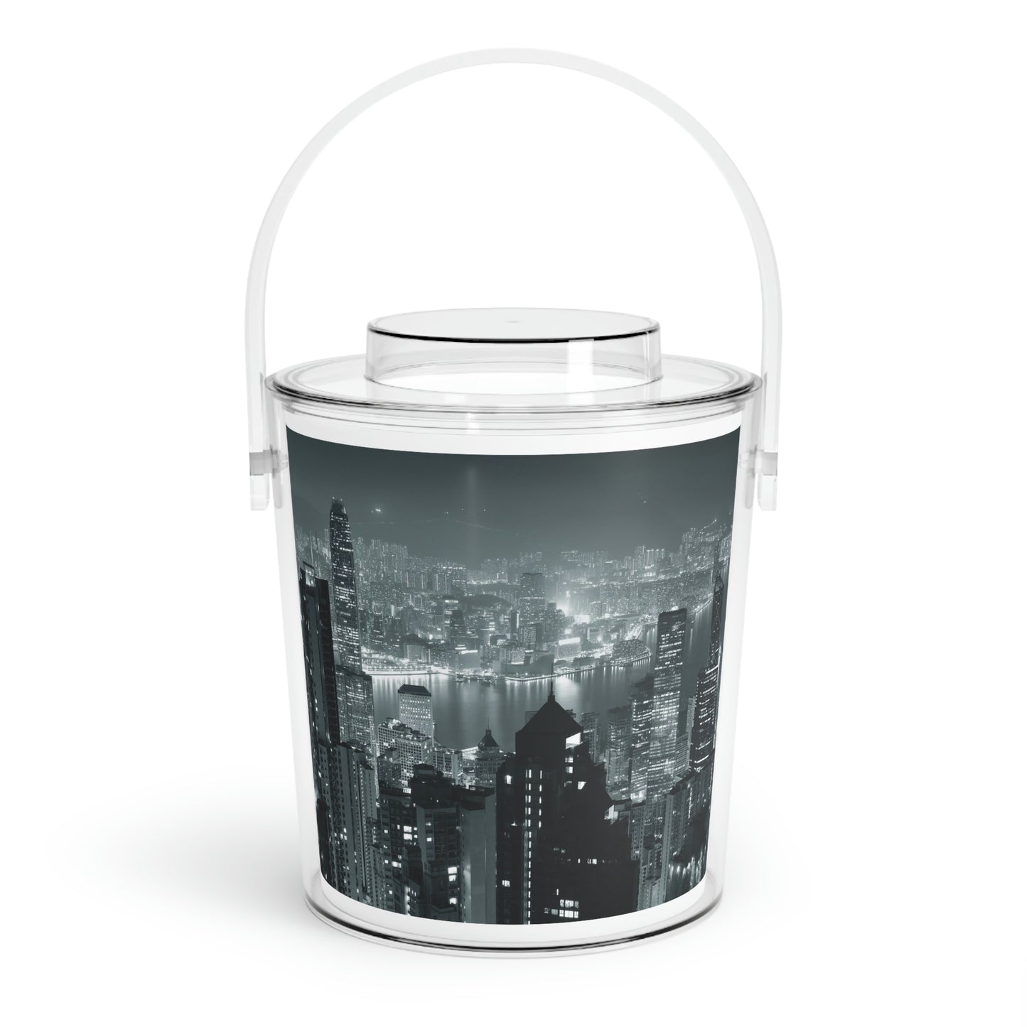 City Lights Ice Bucket with Tongs