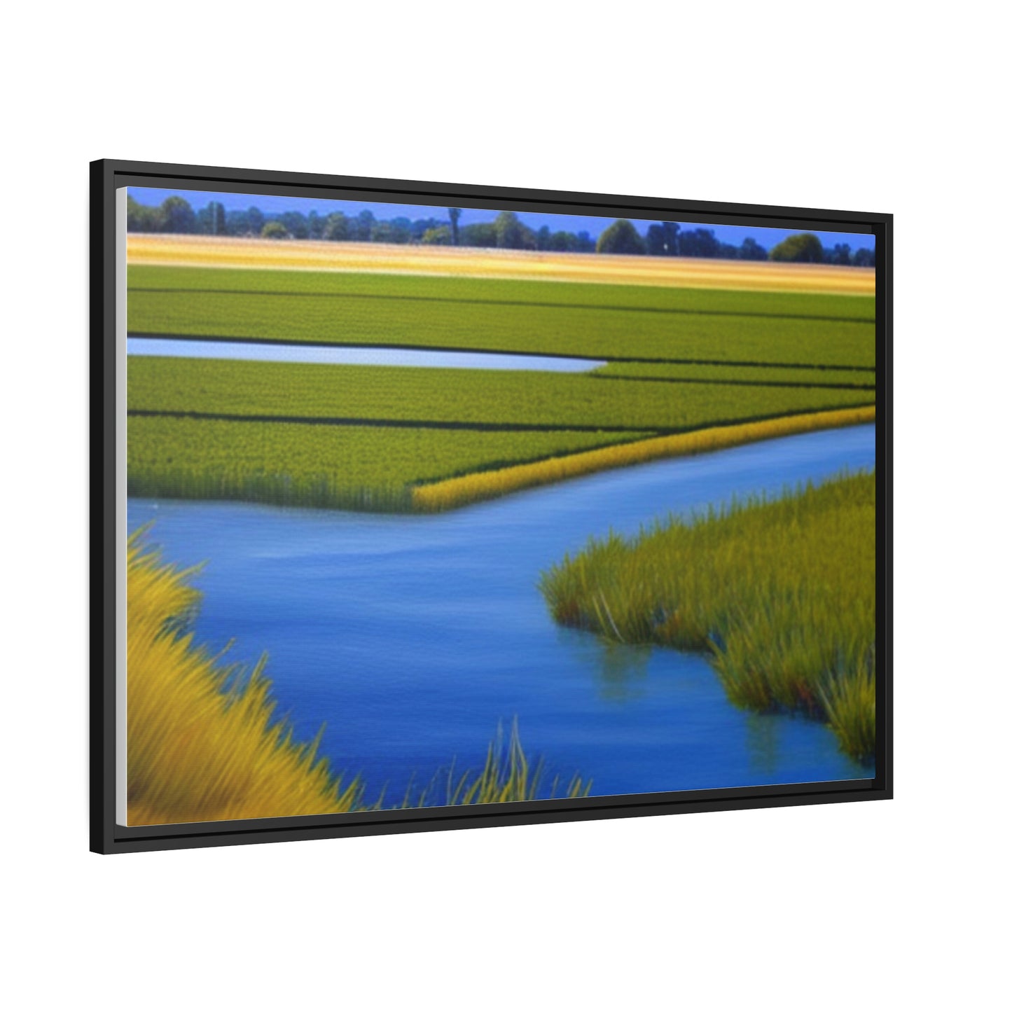 Sacramento Delta Image - Matte Canvas, Black Frame