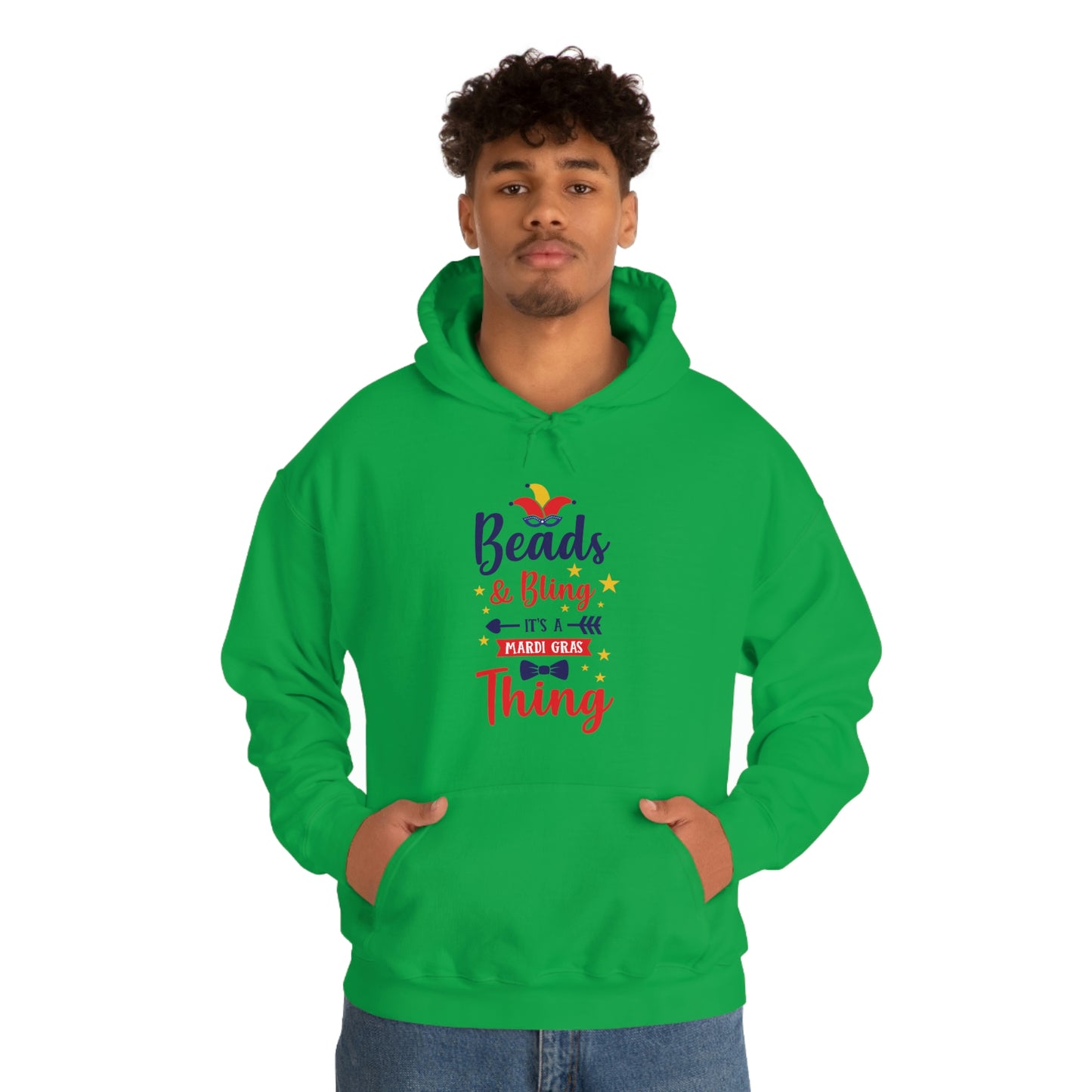 Mardi Gras Beads-Unisex Heavy Blend™ Hooded Sweatshirt