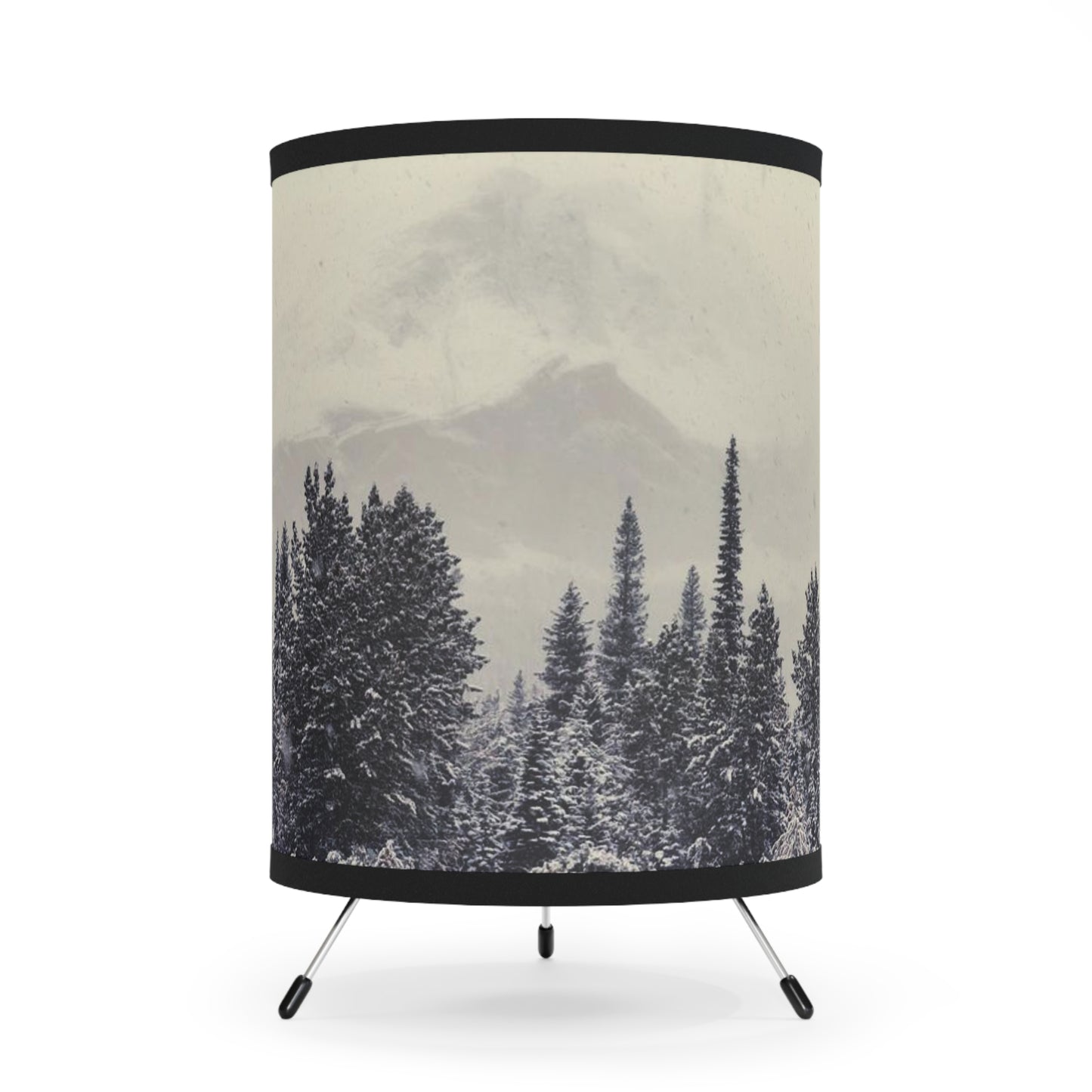 Mountain High- Tripod Lamp with High-Res Printed Shade, US\CA plug