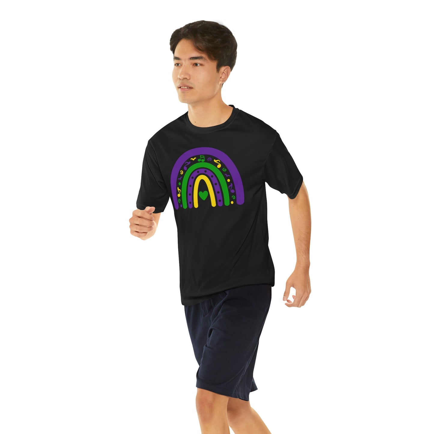 Mardi Gras Rainbow Men's Performance T-Shirt