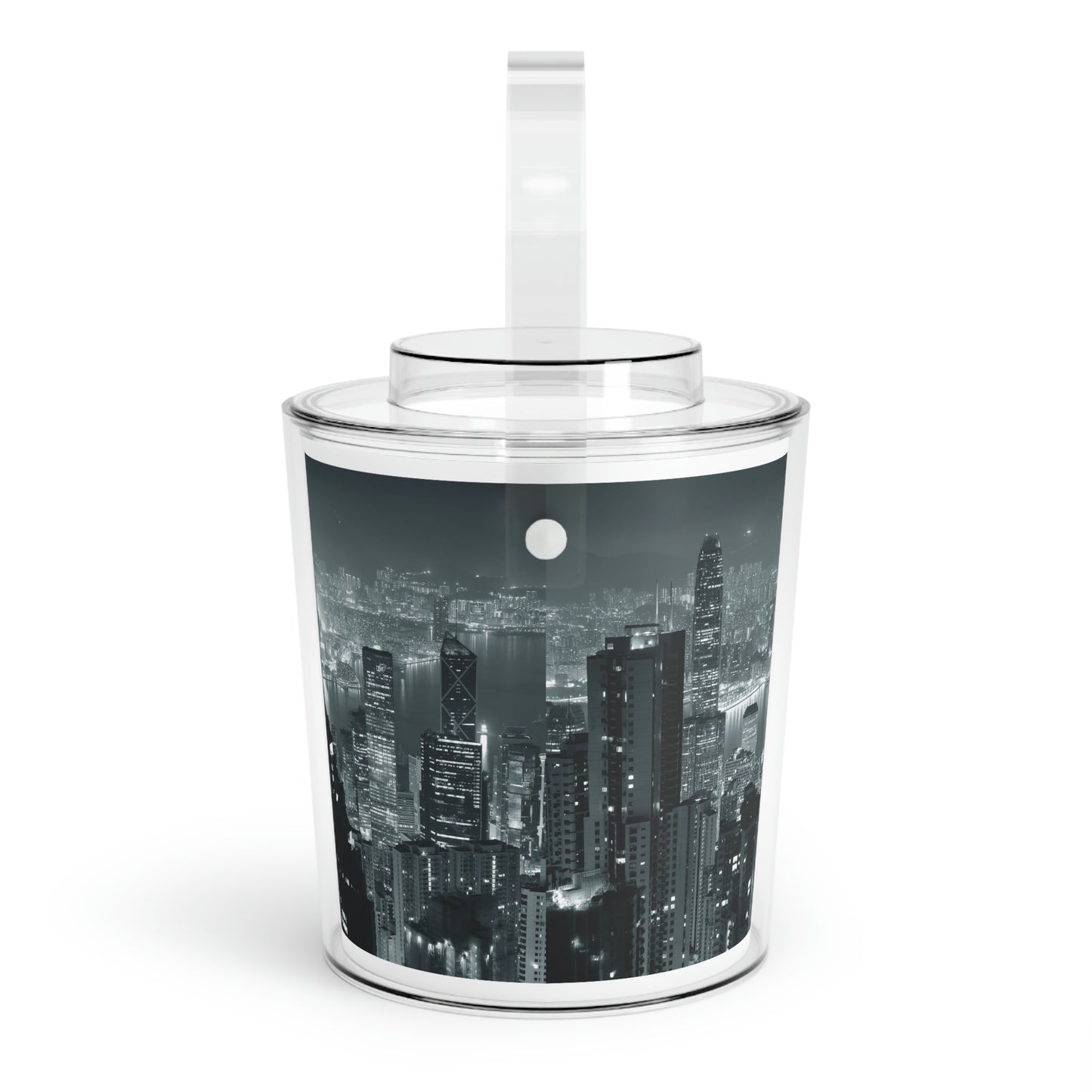 City Lights Ice Bucket with Tongs