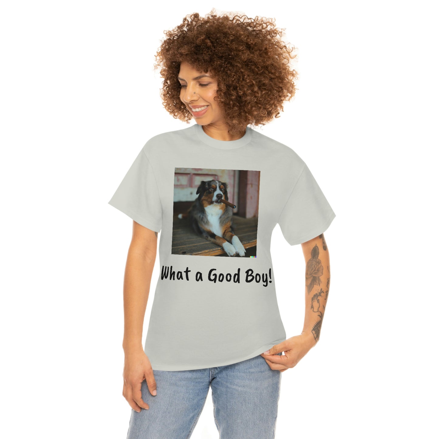 Aussie Smokin a Cigar - Unisex Heavy Cotton Tee
