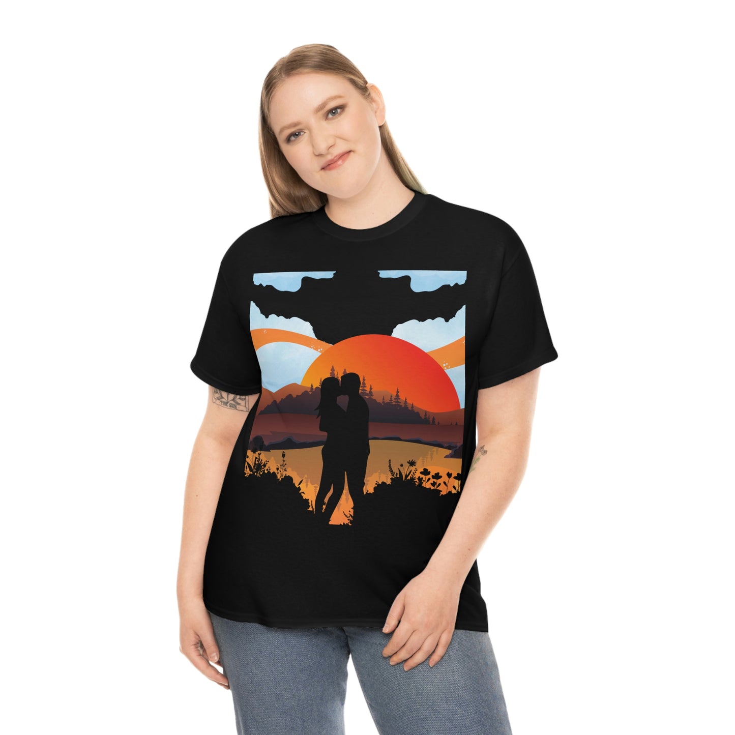 Sunset Couple- Unisex Heavy Cotton Tee