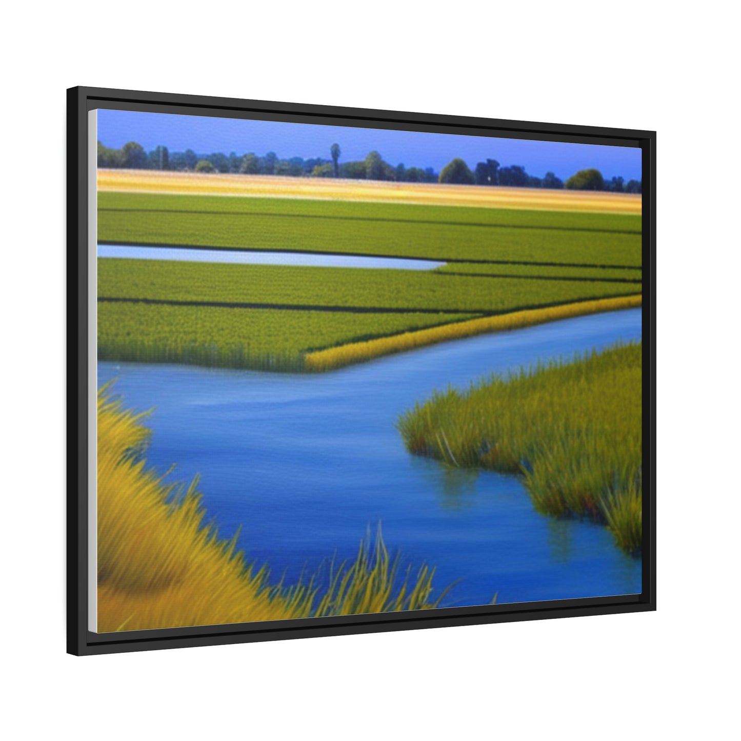 Sacramento Delta Image - Matte Canvas, Black Frame