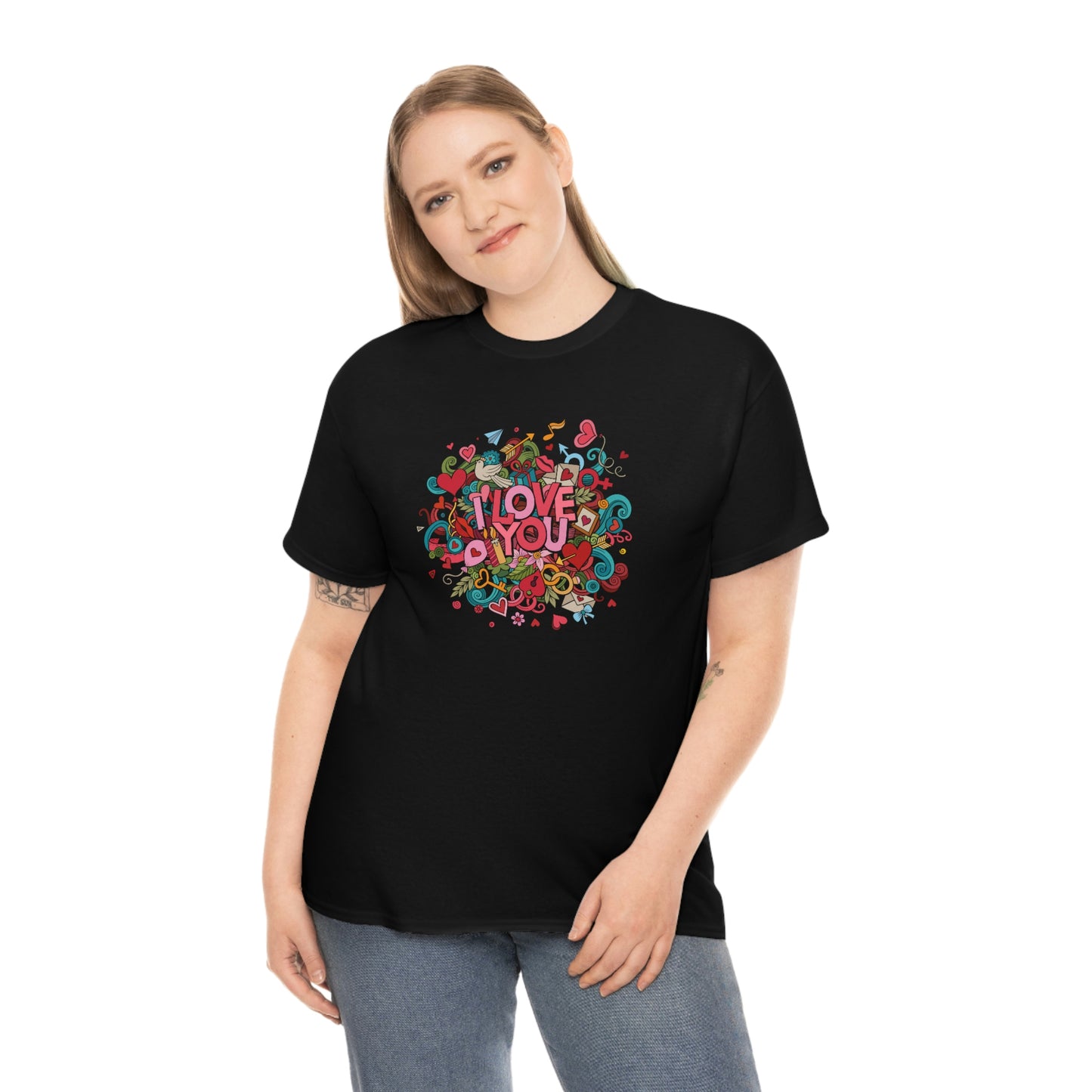 I Love You Collage -Unisex Heavy Cotton Tee