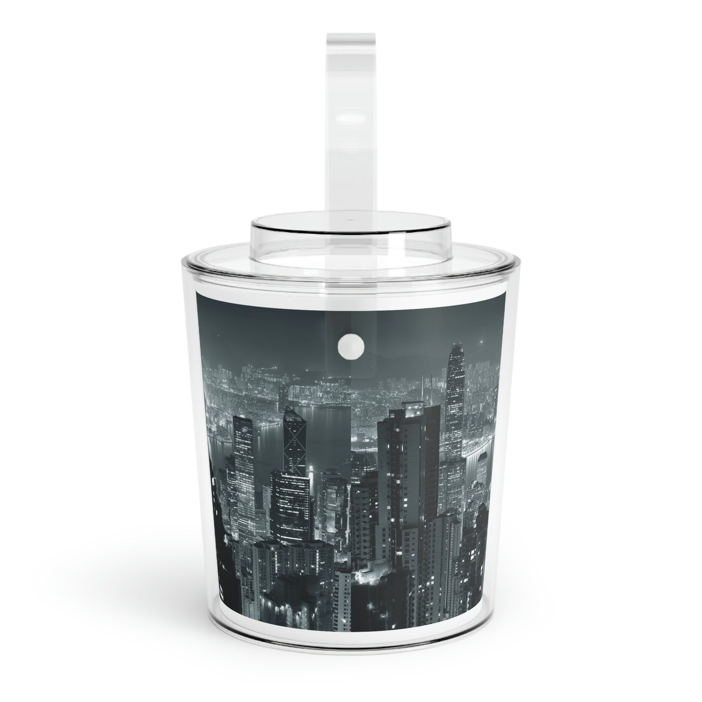 City Lights Ice Bucket with Tongs