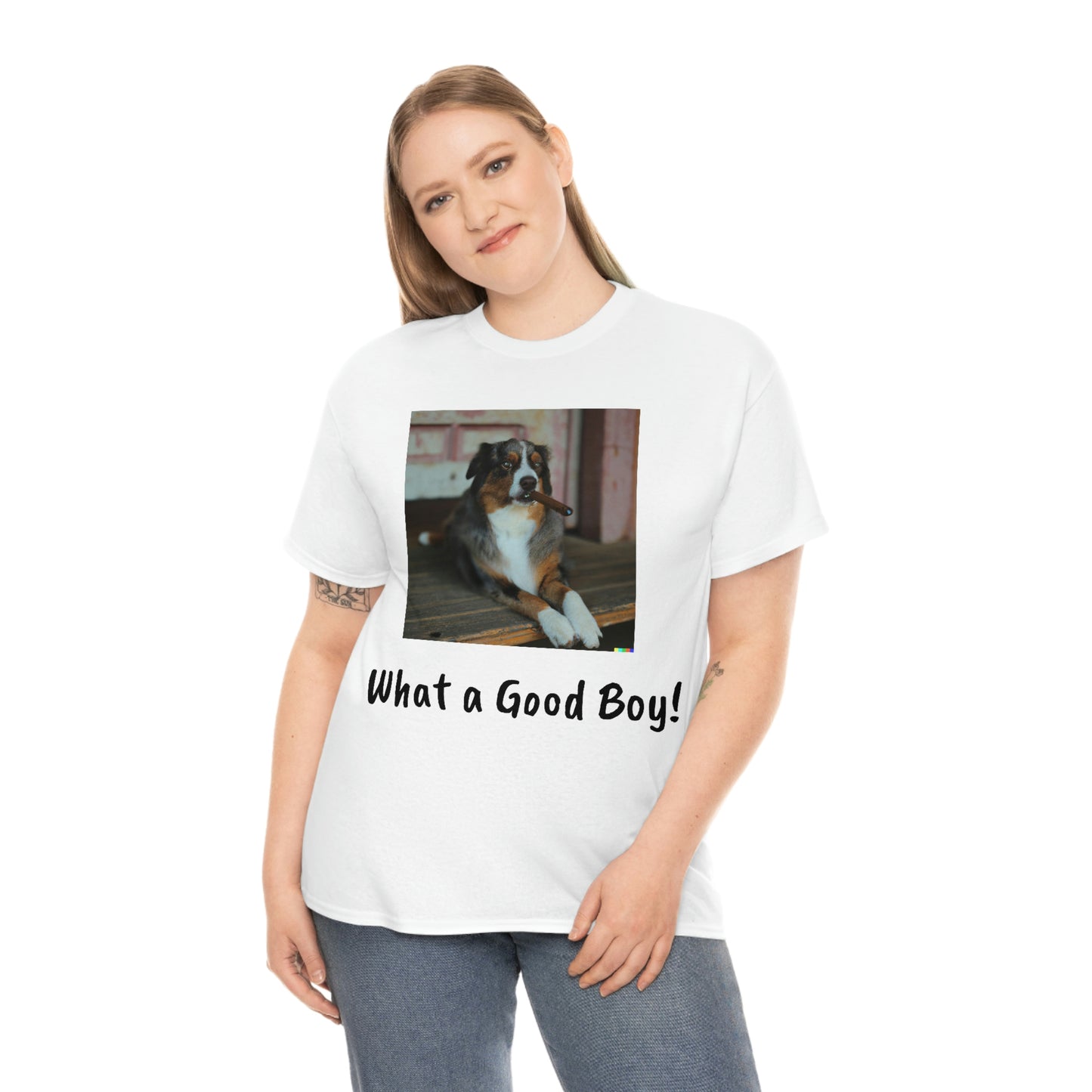 Aussie Smokin a Cigar - Unisex Heavy Cotton Tee