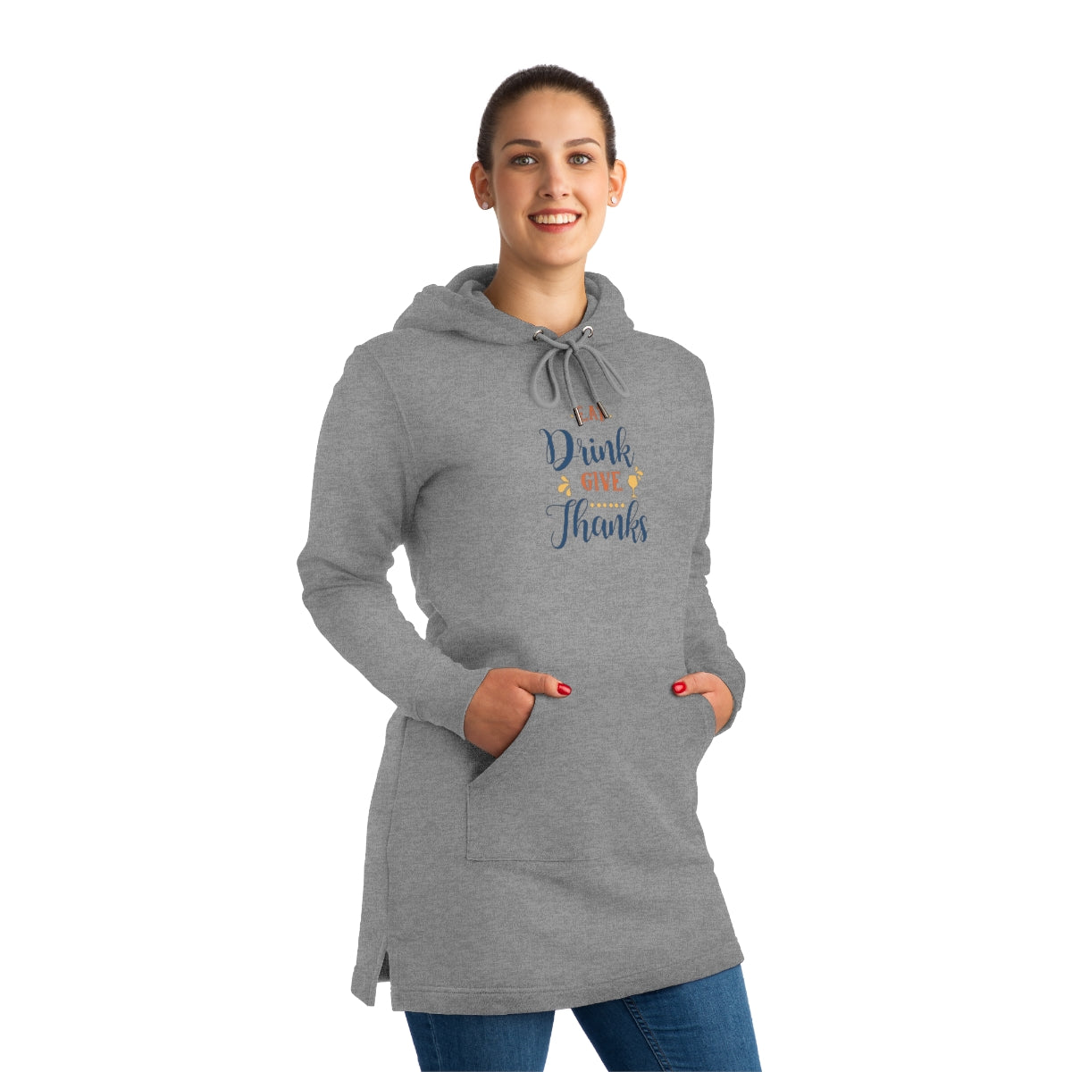 Eat, Drink and Give Thanks - Streeter Hoodie Dress