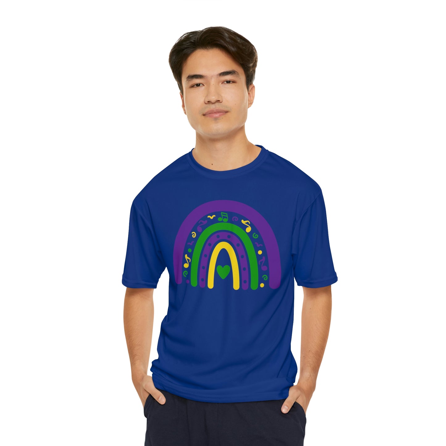 Mardi Gras Rainbow Men's Performance T-Shirt