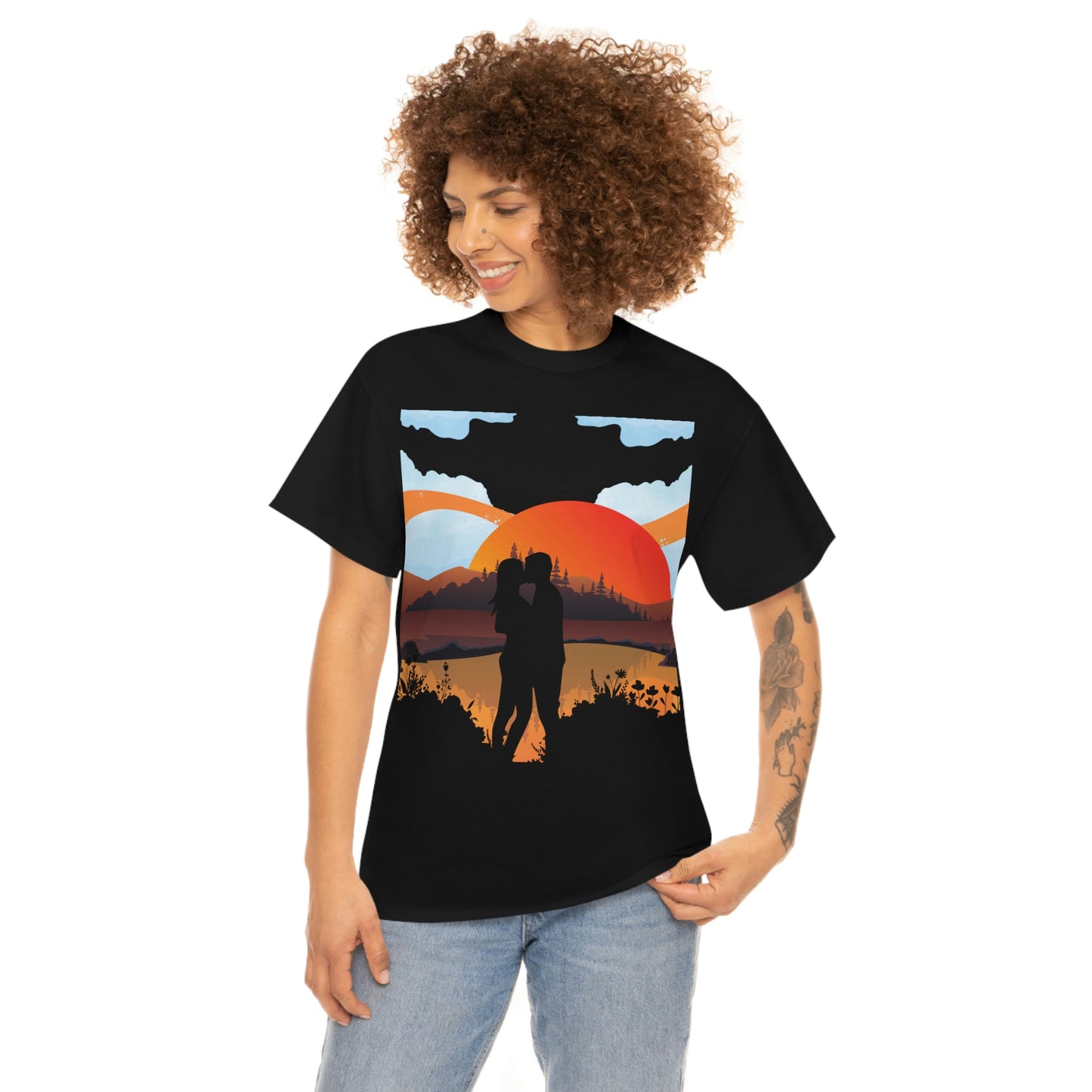 Sunset Couple- Unisex Heavy Cotton Tee
