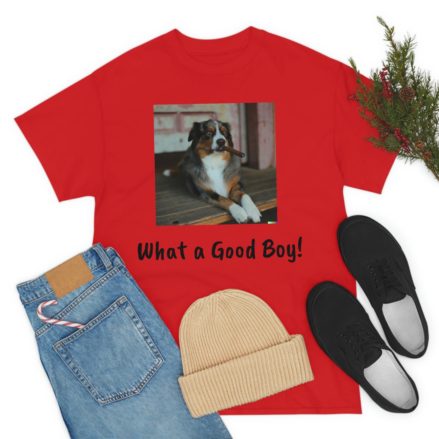 Aussie Smokin a Cigar - Unisex Heavy Cotton Tee
