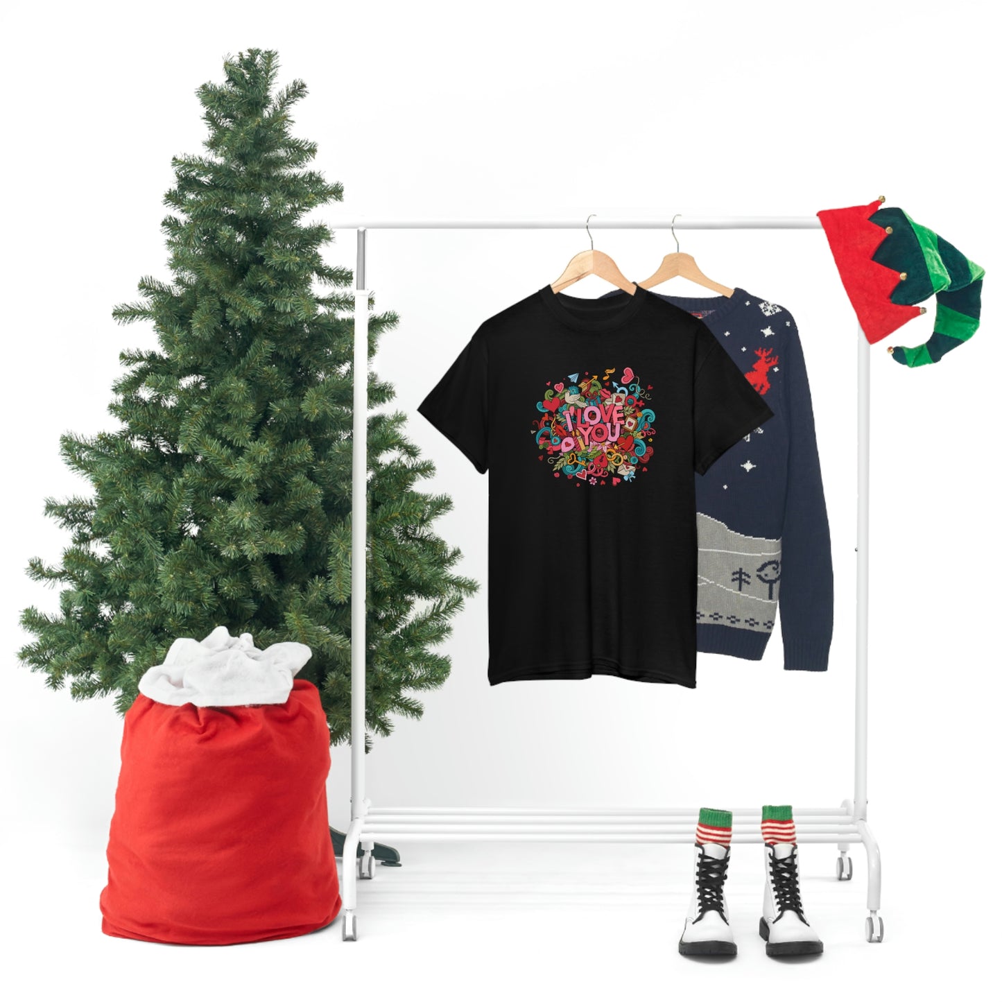 I Love You Collage -Unisex Heavy Cotton Tee