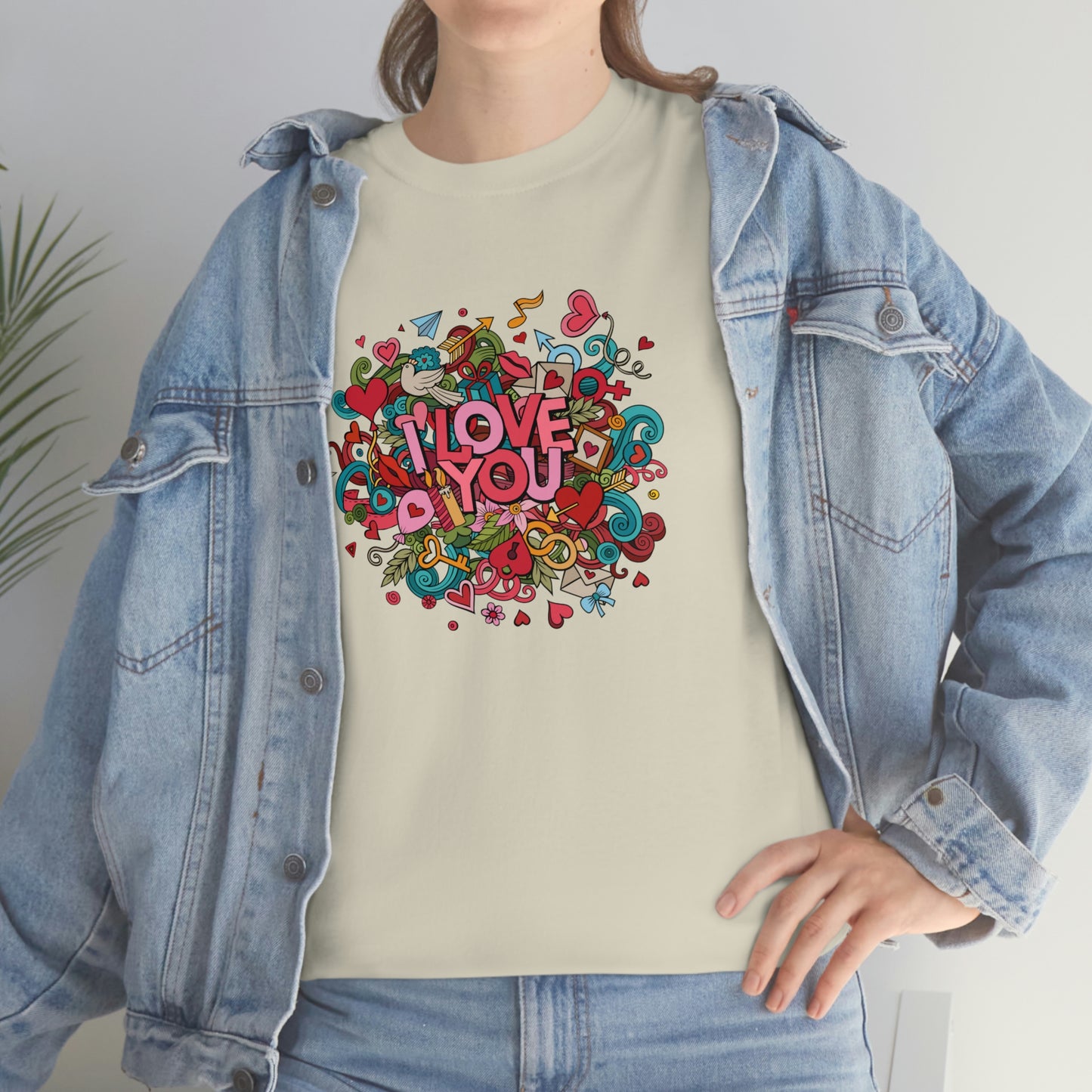I Love You Collage -Unisex Heavy Cotton Tee