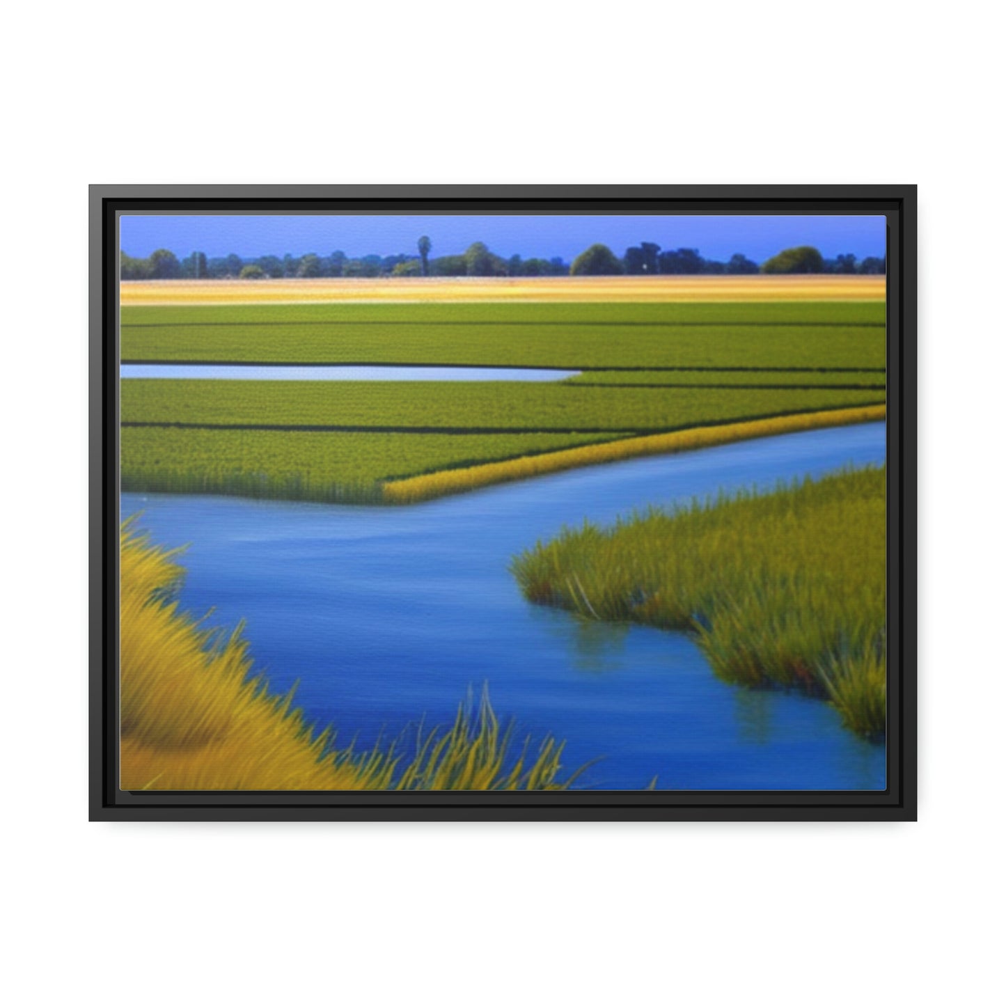 Sacramento Delta Image - Matte Canvas, Black Frame