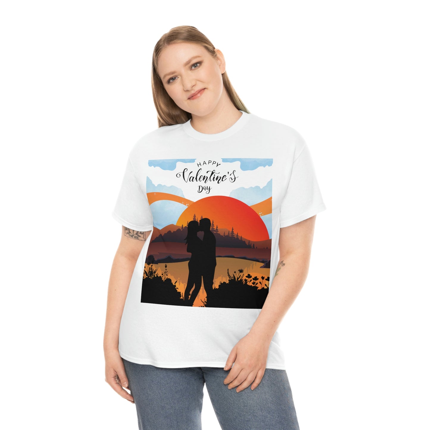 Sunset Couple- Unisex Heavy Cotton Tee