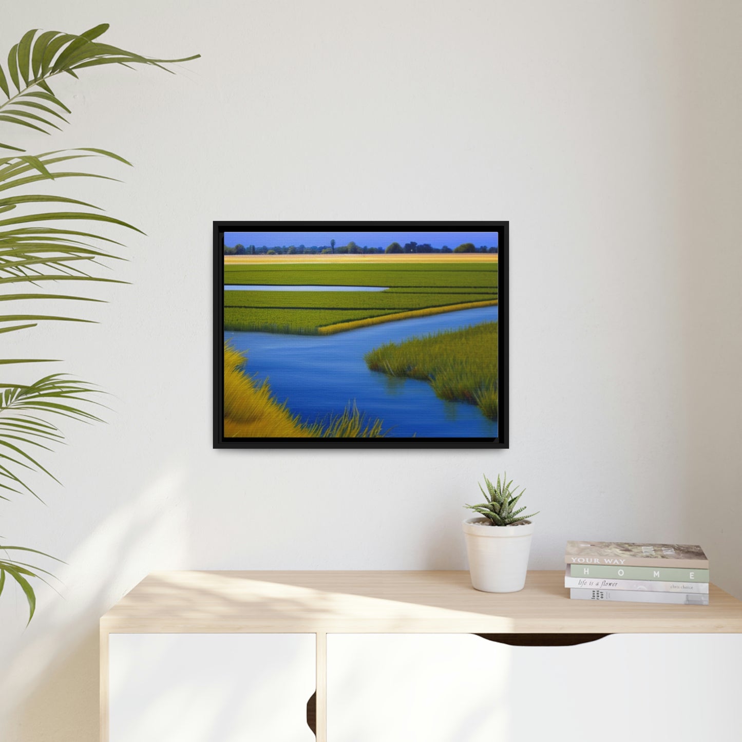 Sacramento Delta Image - Matte Canvas, Black Frame