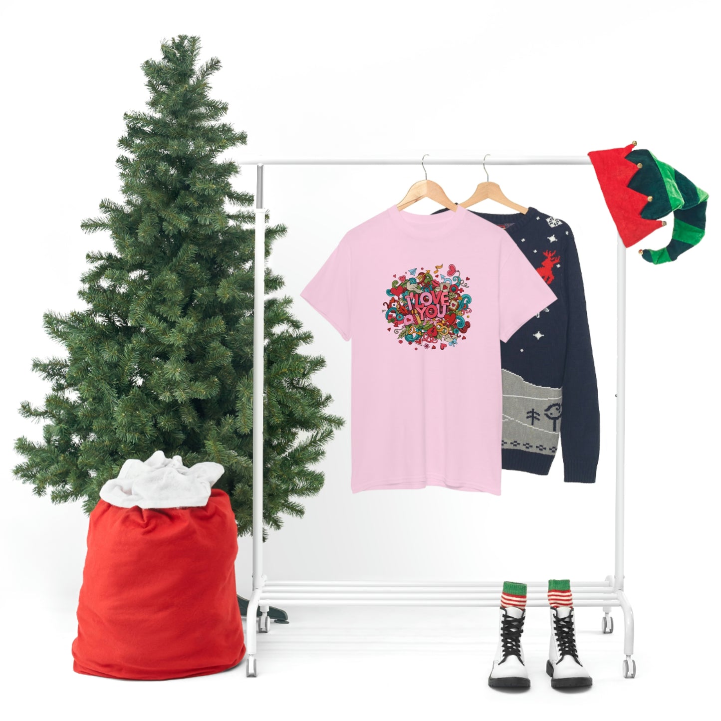 I Love You Collage -Unisex Heavy Cotton Tee