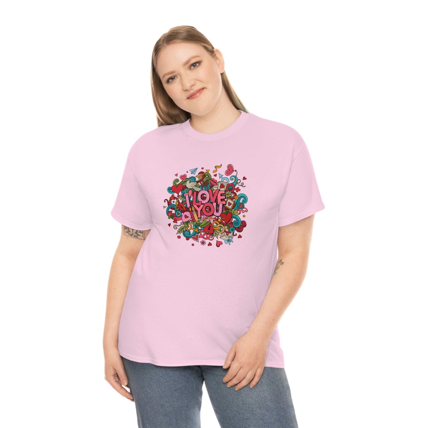 I Love You Collage -Unisex Heavy Cotton Tee