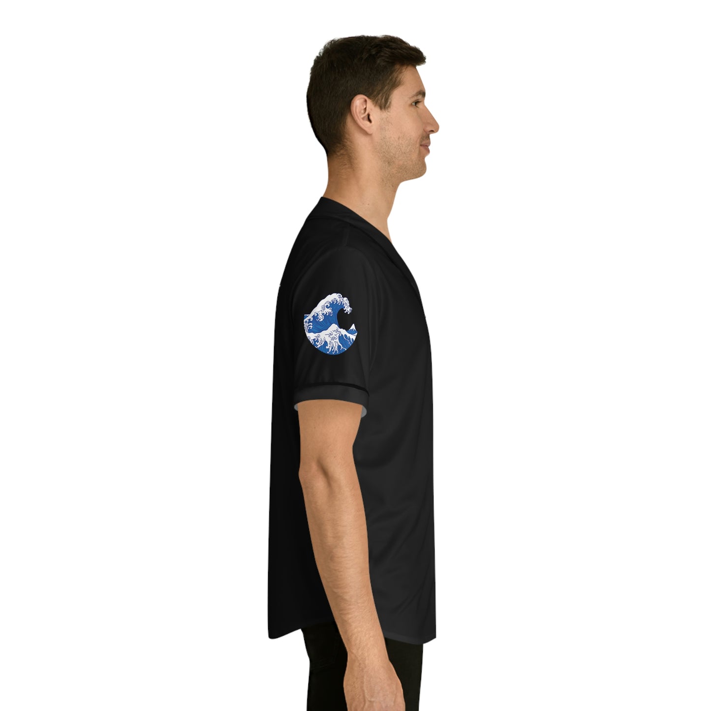 The Great White Surf -Men's Baseball Jersey (AOP)