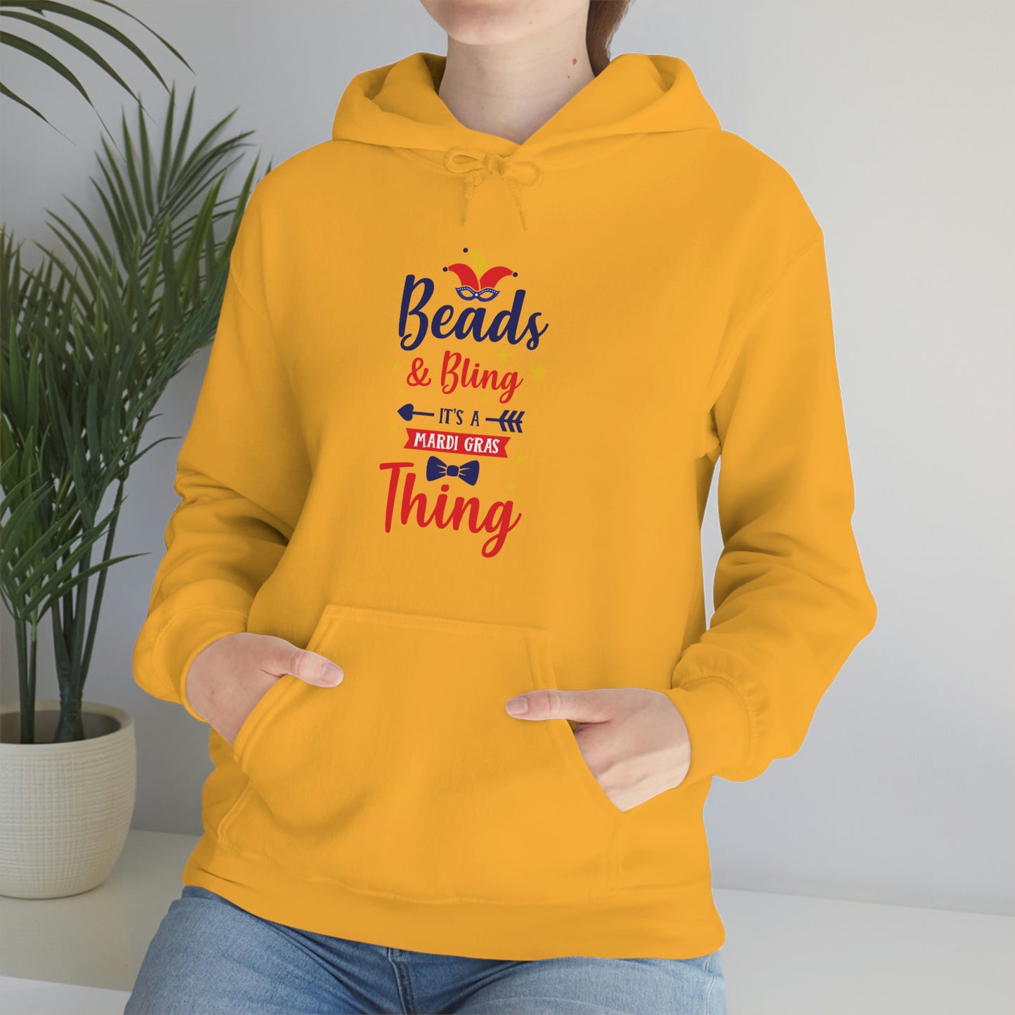 Mardi Gras Beads-Unisex Heavy Blend™ Hooded Sweatshirt