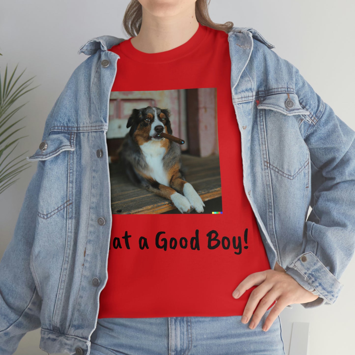 Aussie Smokin a Cigar - Unisex Heavy Cotton Tee