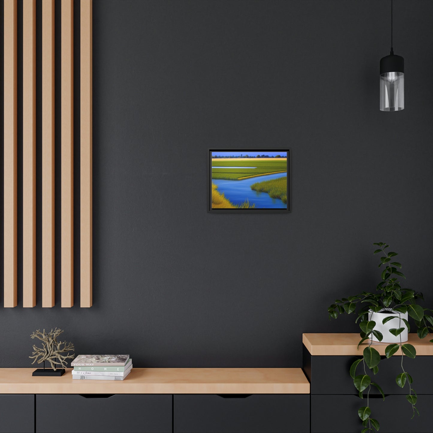 Sacramento Delta Image - Matte Canvas, Black Frame