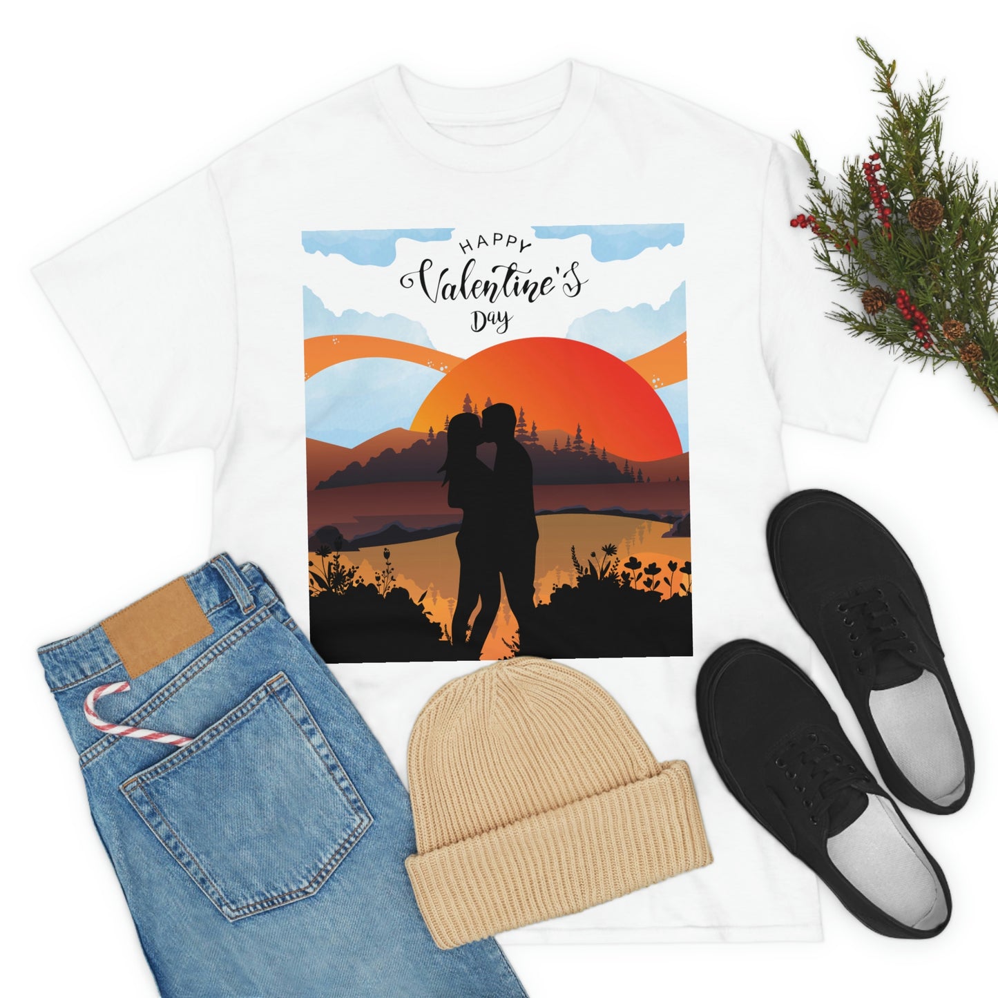 Sunset Couple- Unisex Heavy Cotton Tee