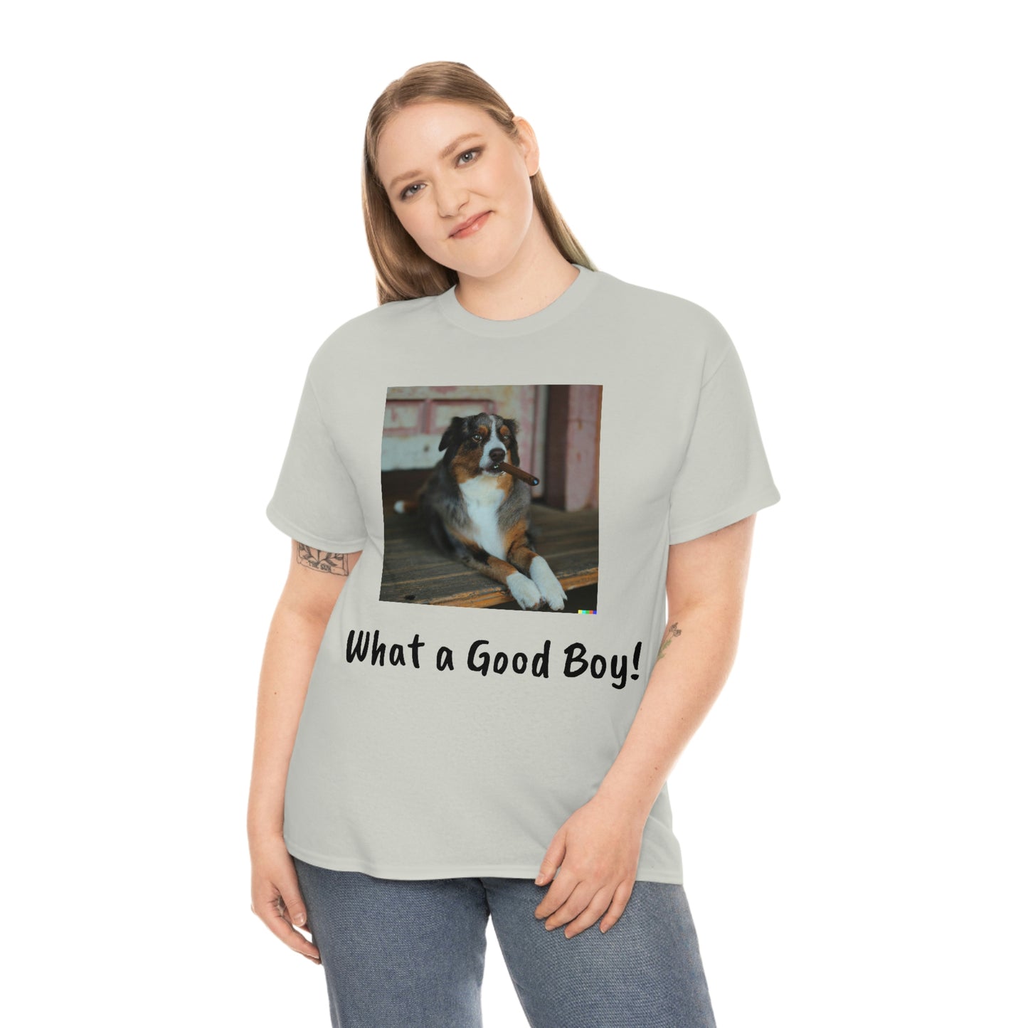 Aussie Smokin a Cigar - Unisex Heavy Cotton Tee